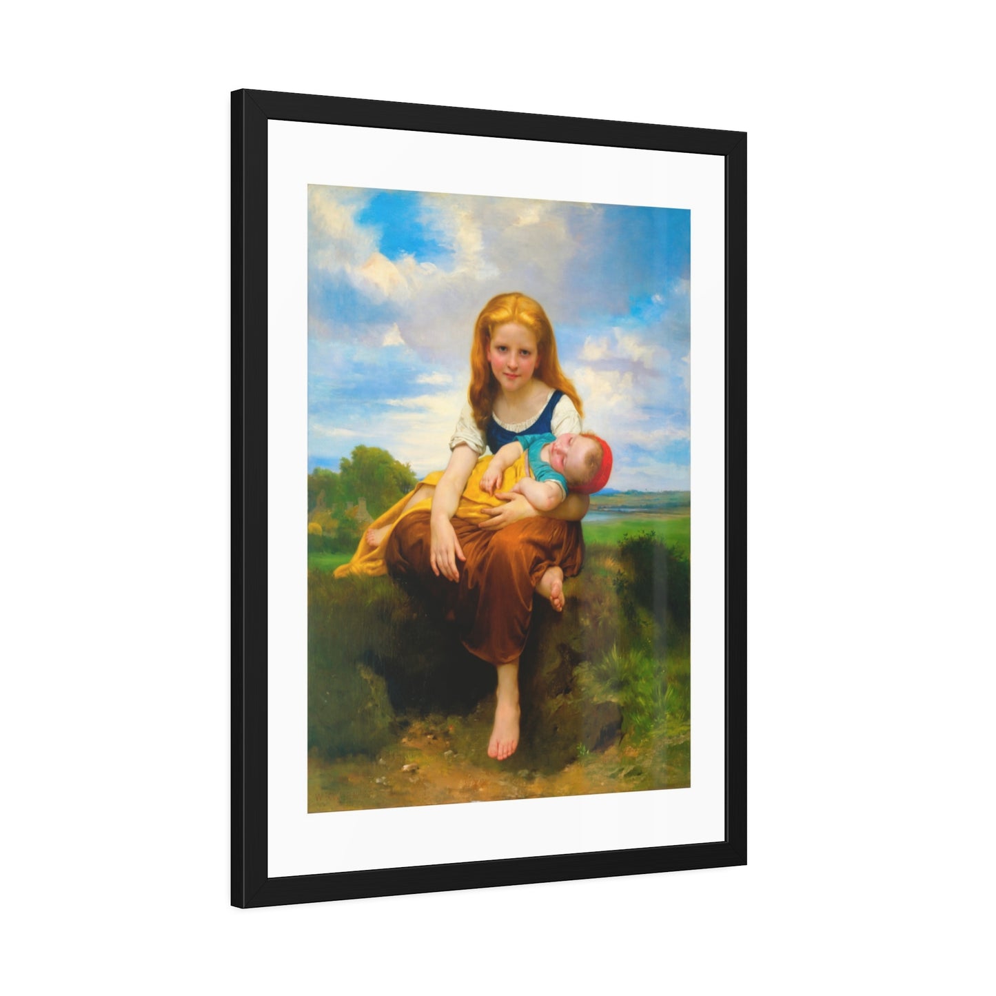 Framed Poster — Vintage Mother & Child Art Print