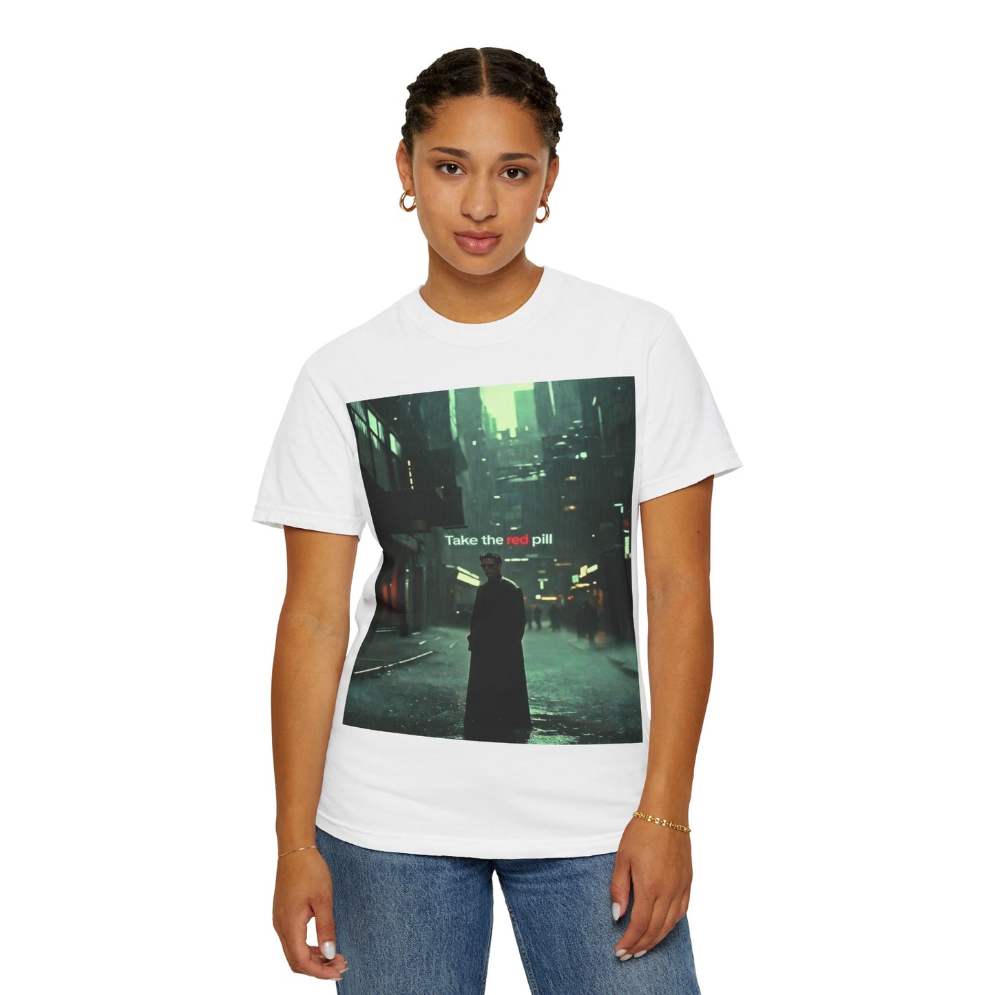 Take the Red Pill T-Shirt — Cyberpunk Noir Graphic Tee