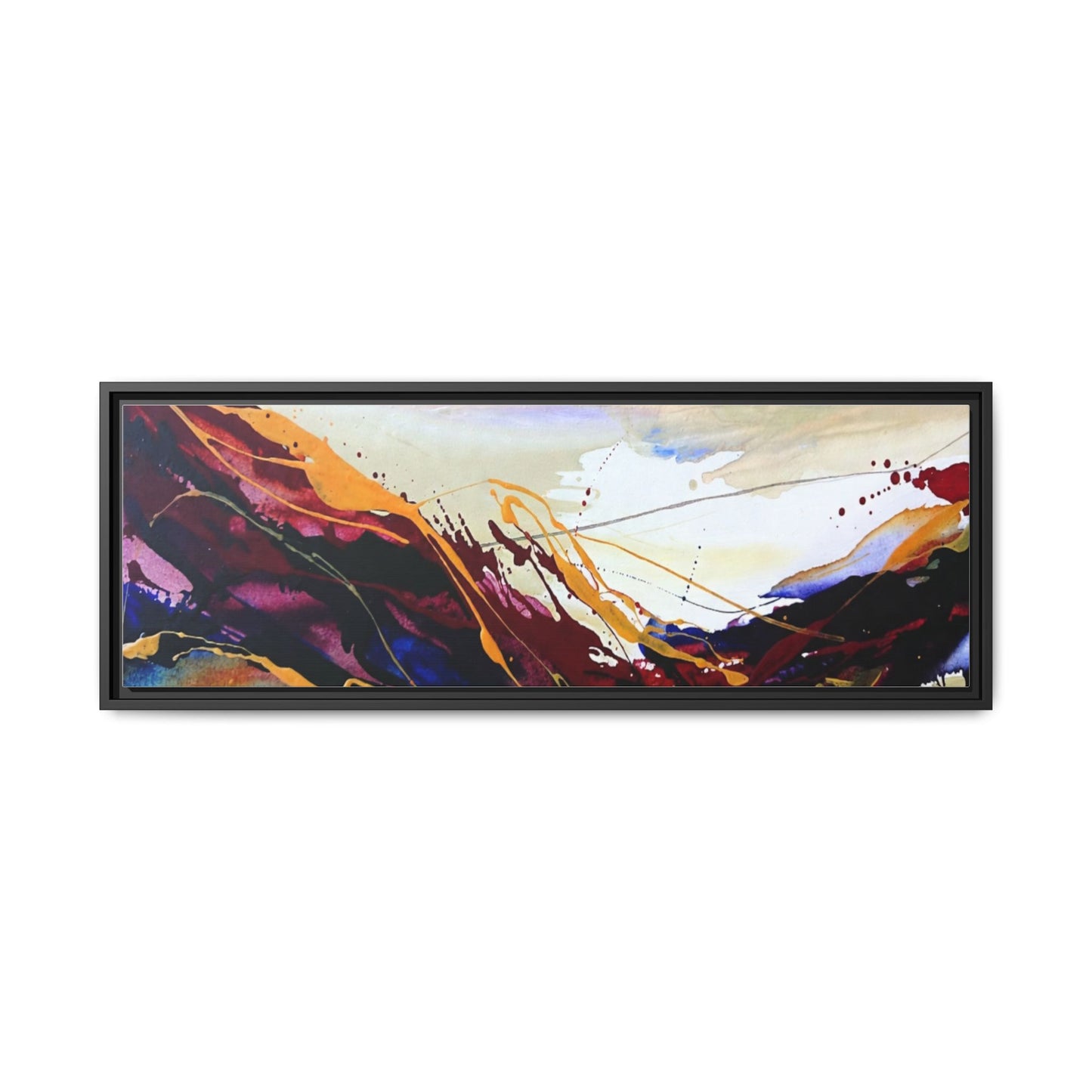 Abstract Flow Matte Canvas Framed Wall Art