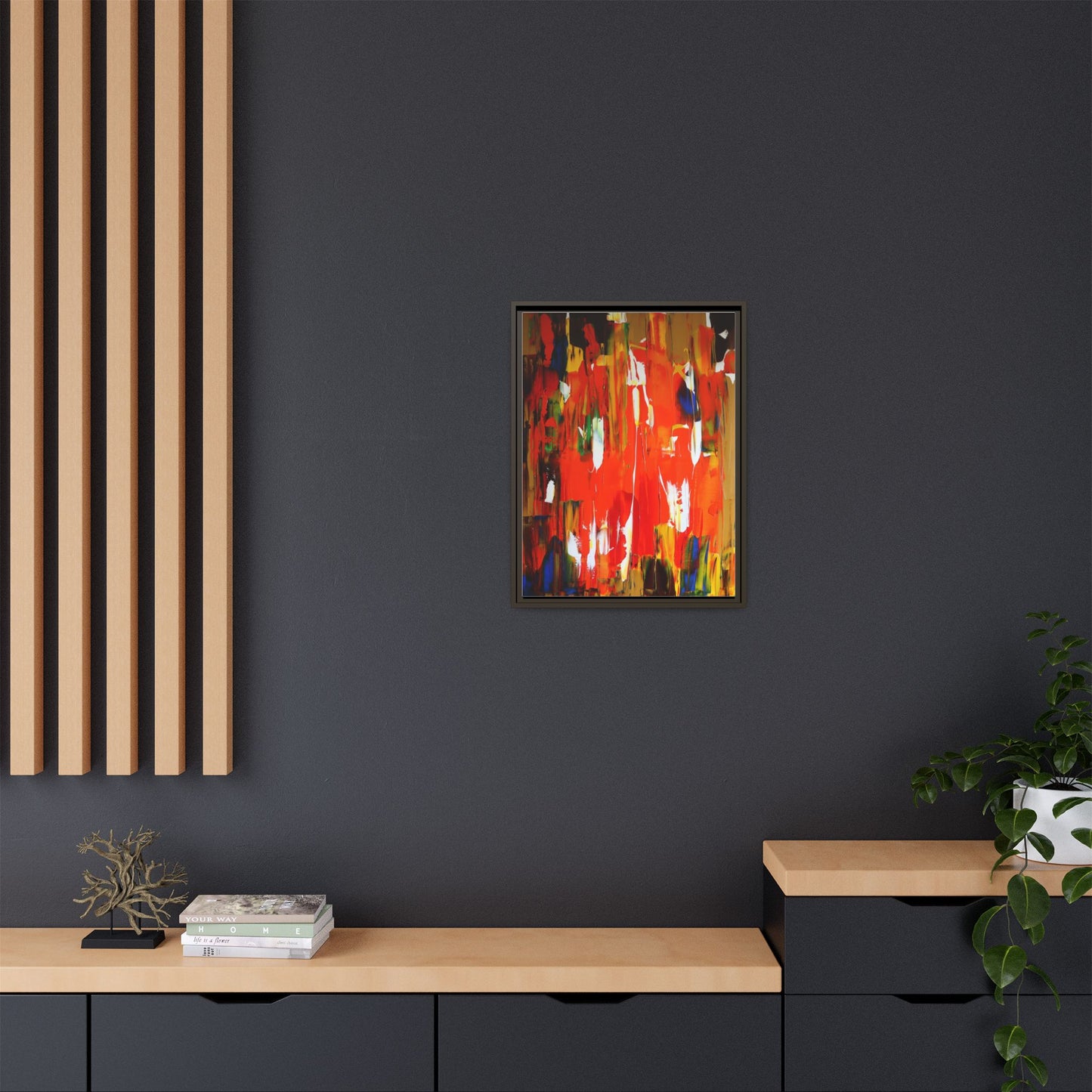Burn baby burn by Norman Barrett Framed Matte Canvas Wall Art