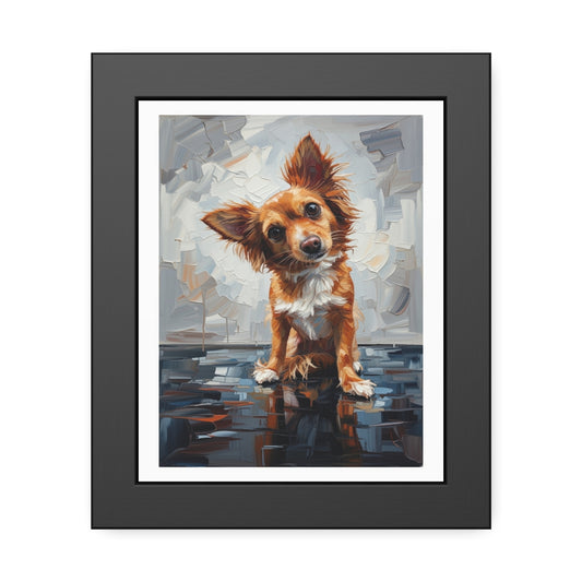 Dog Portrait Framed Poster — Cute Puppy Wall Art