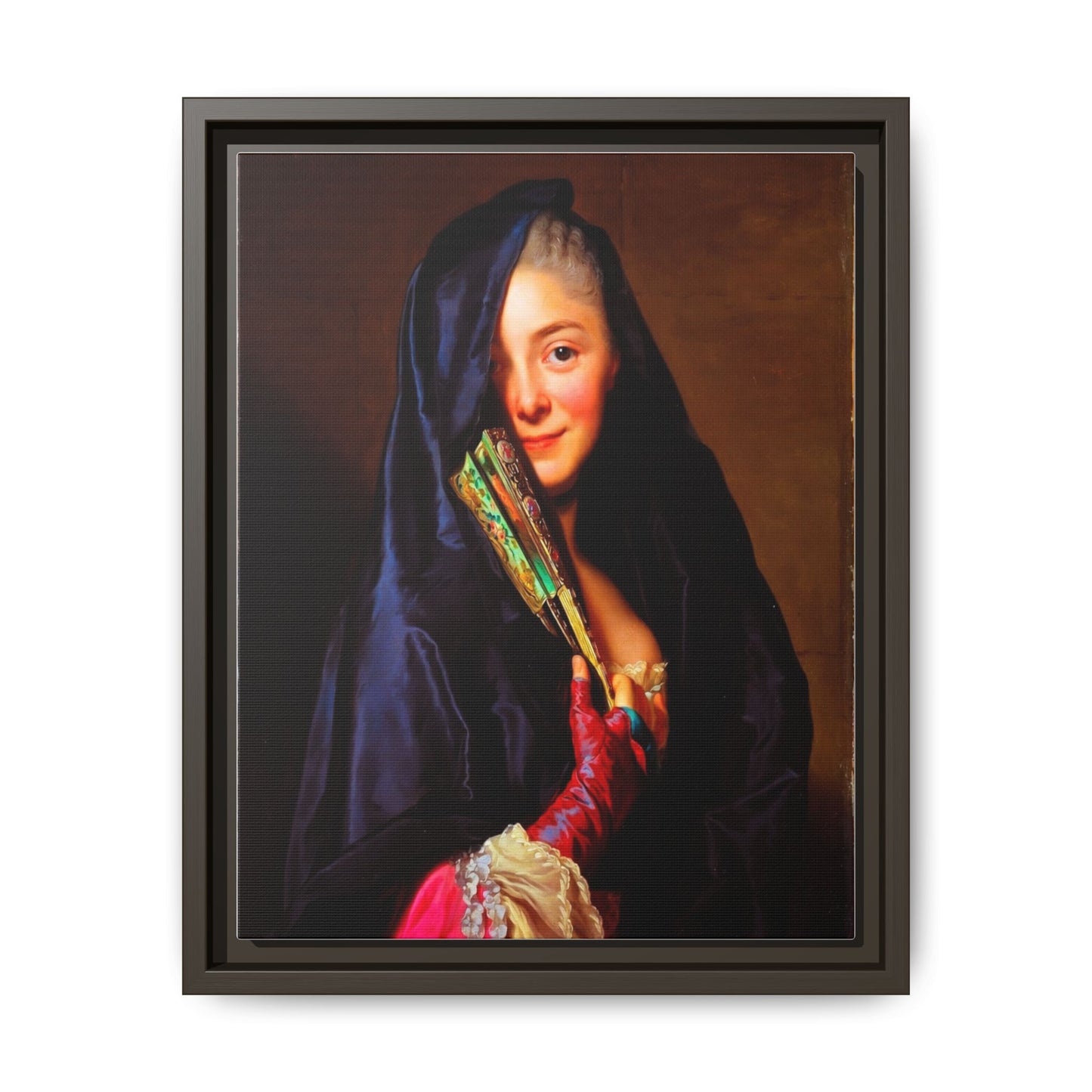 Framed Matte Canvas Wall Art — Classical Portrait Print