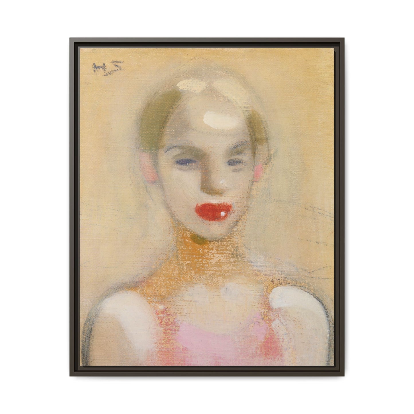 Circus Girl by Helene Schjerfbeck Framed Matte Canvas Portrait Art Print