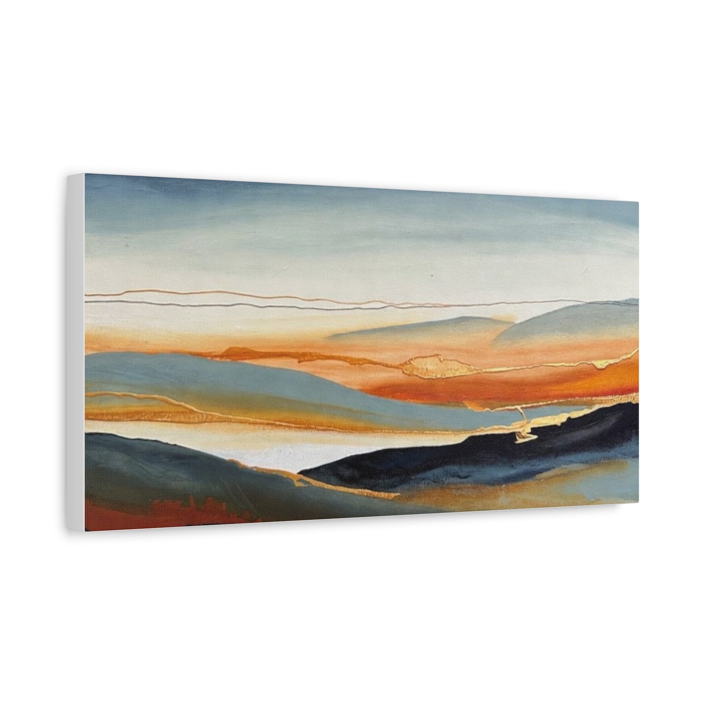 Abstract Coastal Sunset Canvas Print — Matte Stretched Wall Art