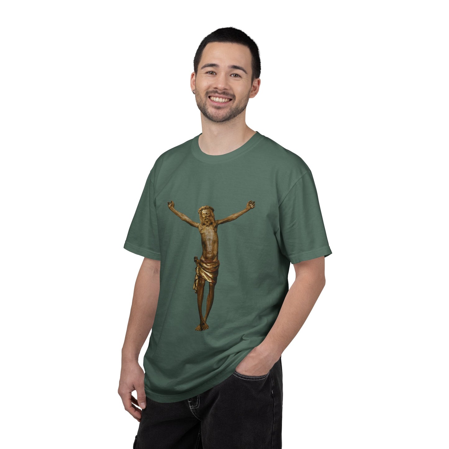 Unisex Christ on the cross Garment-Dyed T-shirt