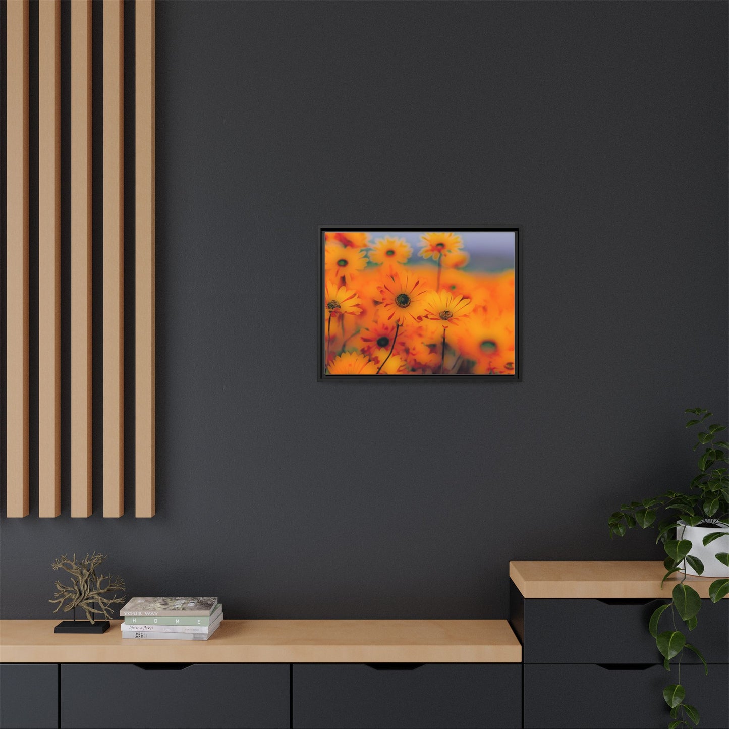 Bee Garden by Norman Barrett Framed Matte Canvas Wall Art Print