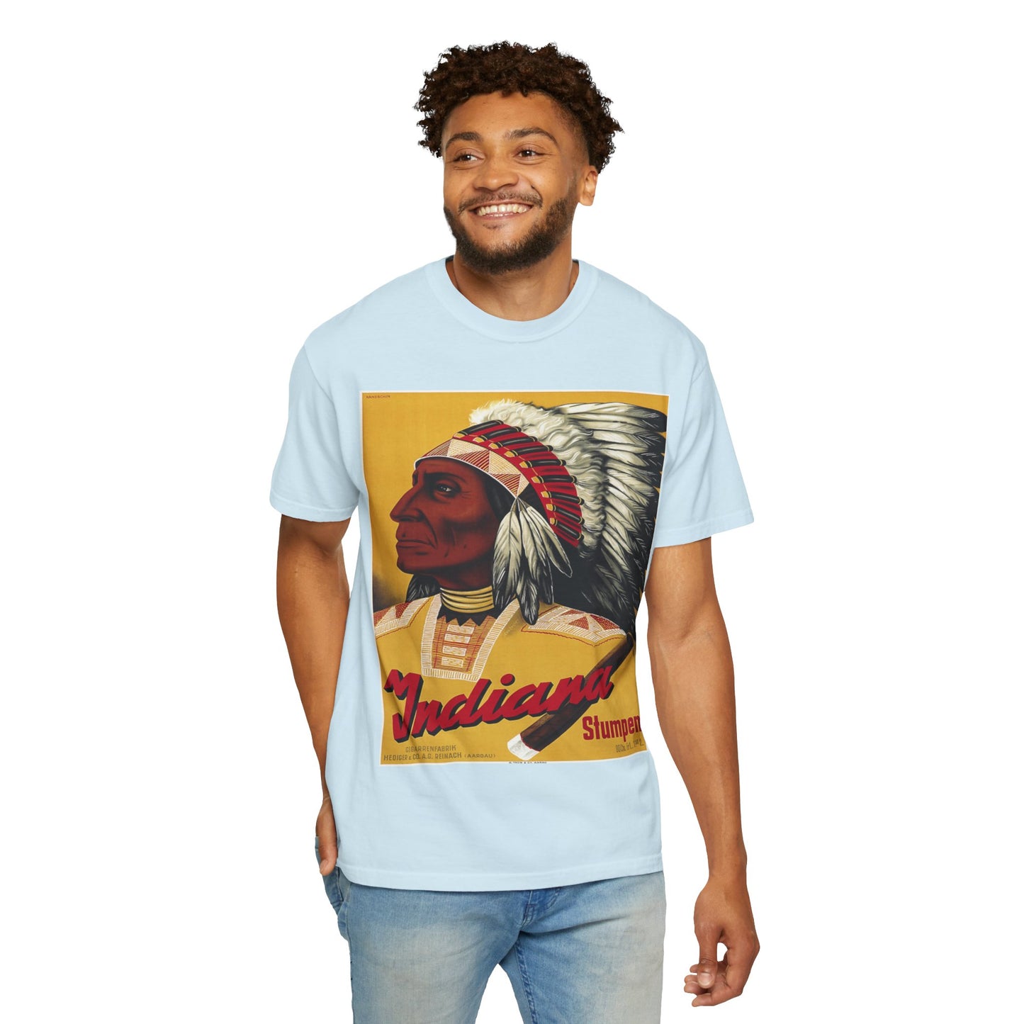 T-Shirt — Retro 'Indiana' Native Chief Vintage Poster Design