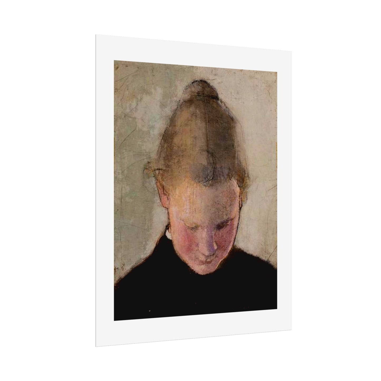 Lukeva tytto by Helena Schjerfbeck Wall Art Print