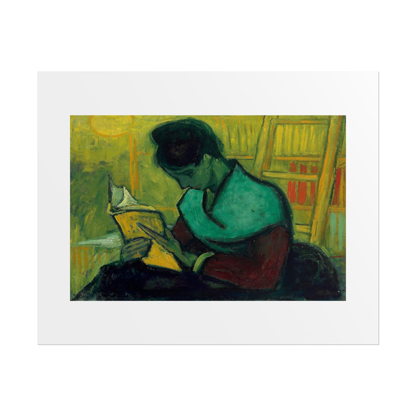 Une liseuse de romans by Vincent Van Gogh Wall Art Print