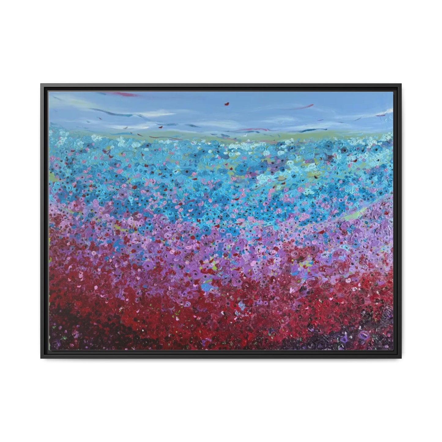 Bloom by Unknown Framed Matte Canvas Abstract Floral Field Wall Art
