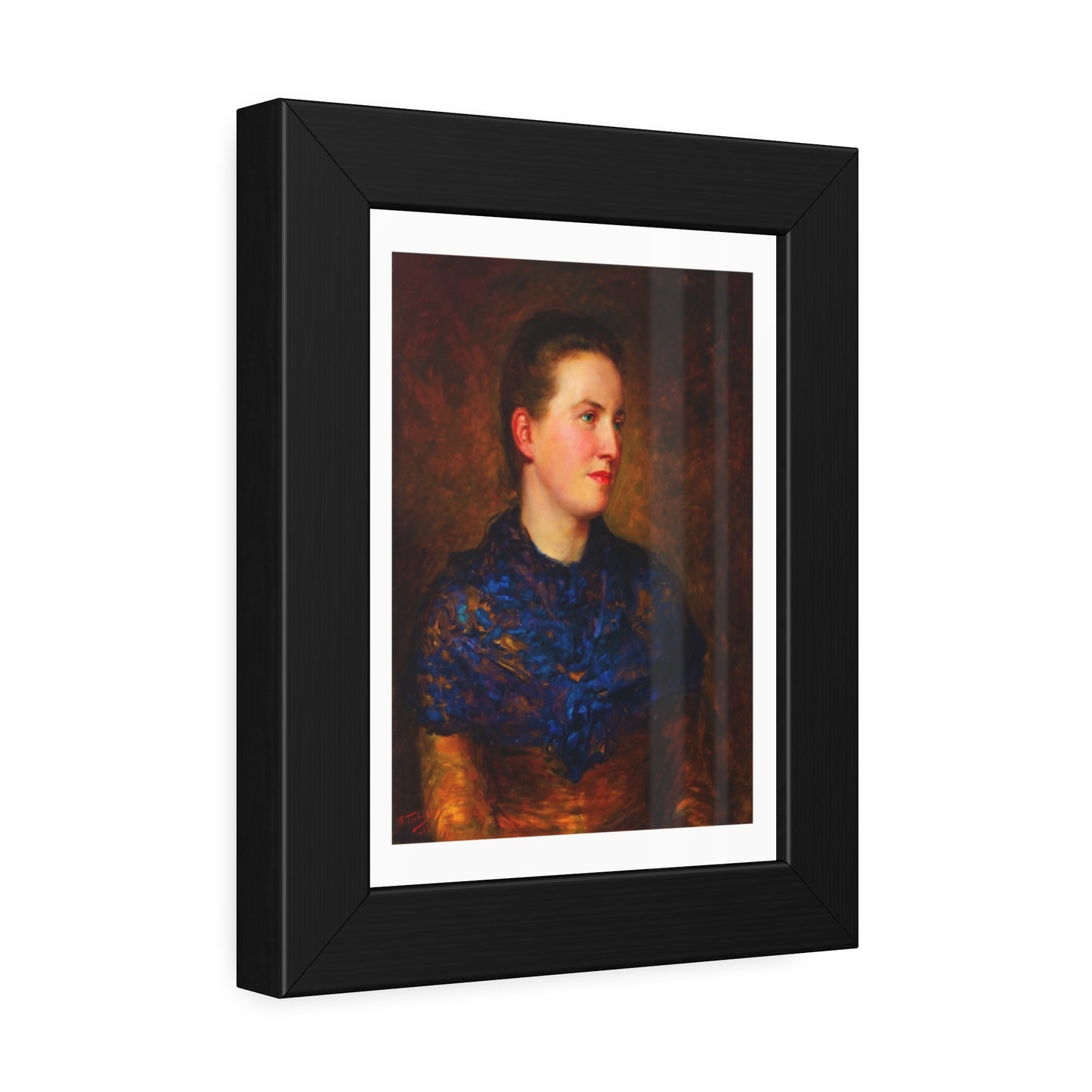 Framed Art Poster — Vintage Portrait Print in Black Frame