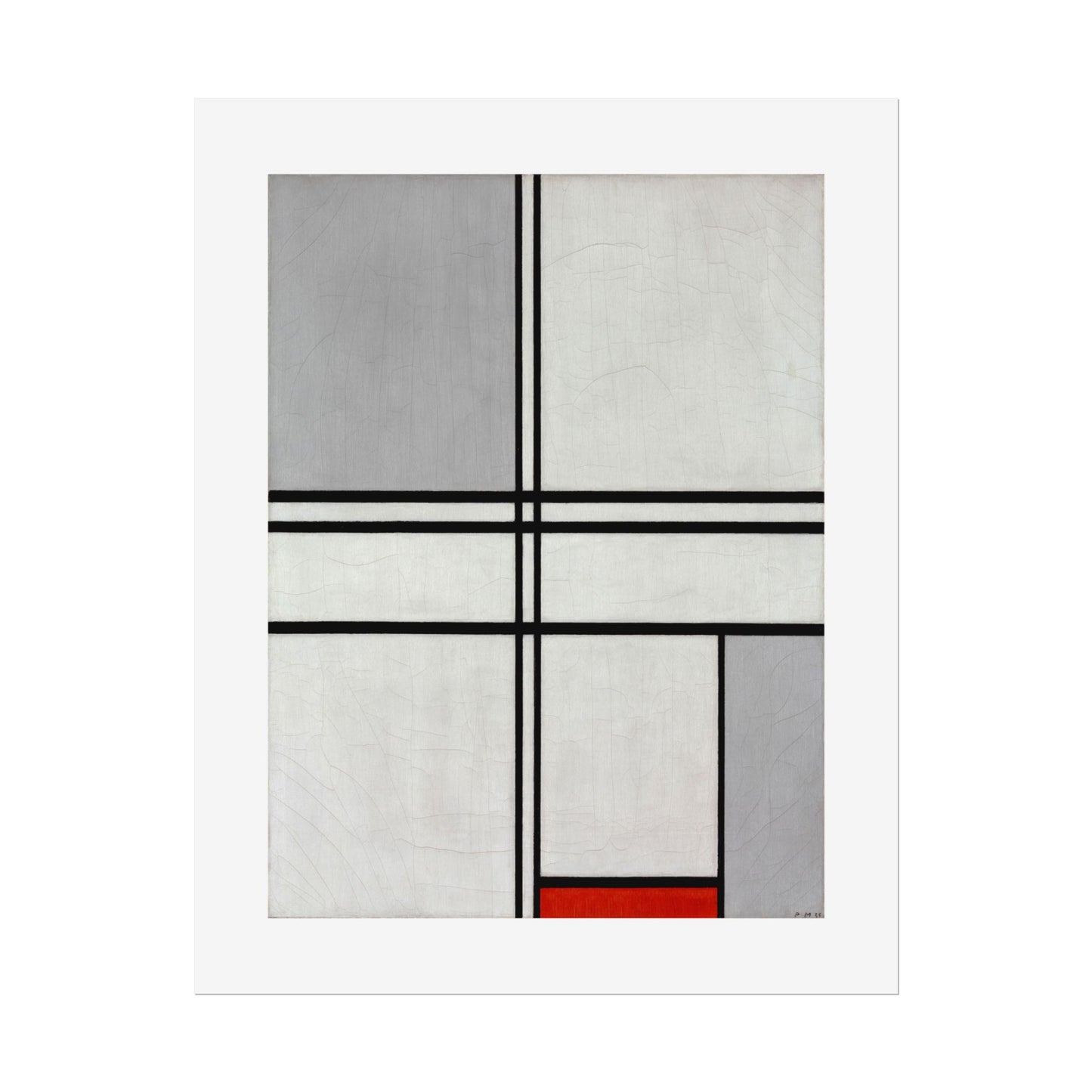 Composition (No. 1) by Piet Mondrian Abstract  Wall Art Print