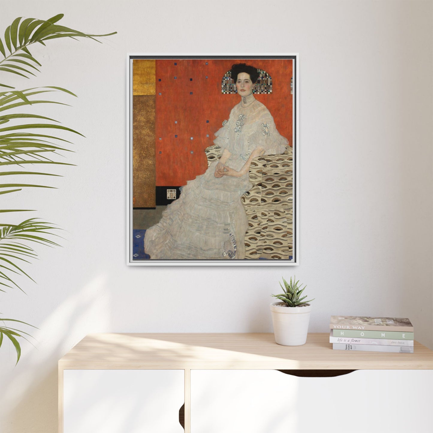 Fritza Riedler by Gustav Klimt Framed Matte Canvas Wall Art Print