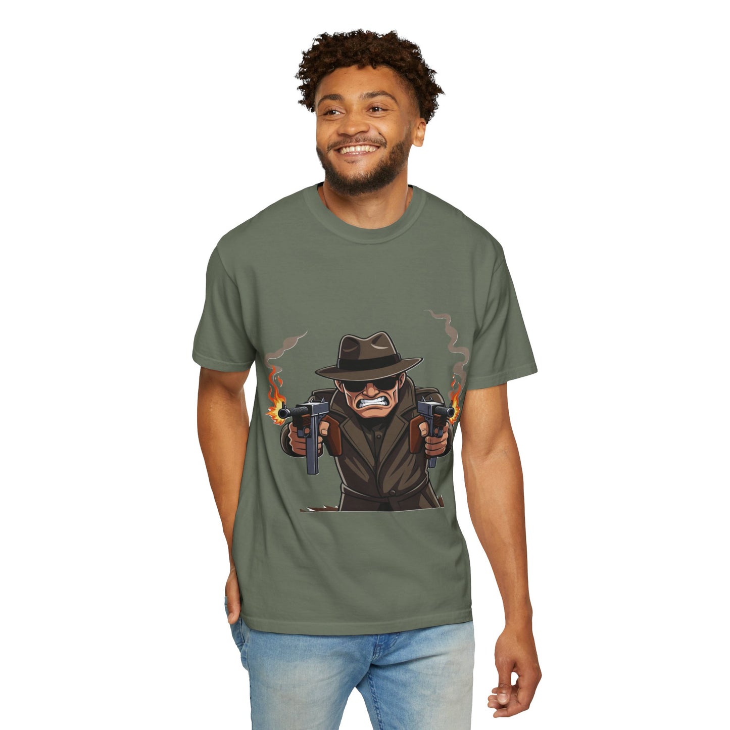 Vintage Gangster Shooter T-Shirt – Retro Mobster Graphic Tee