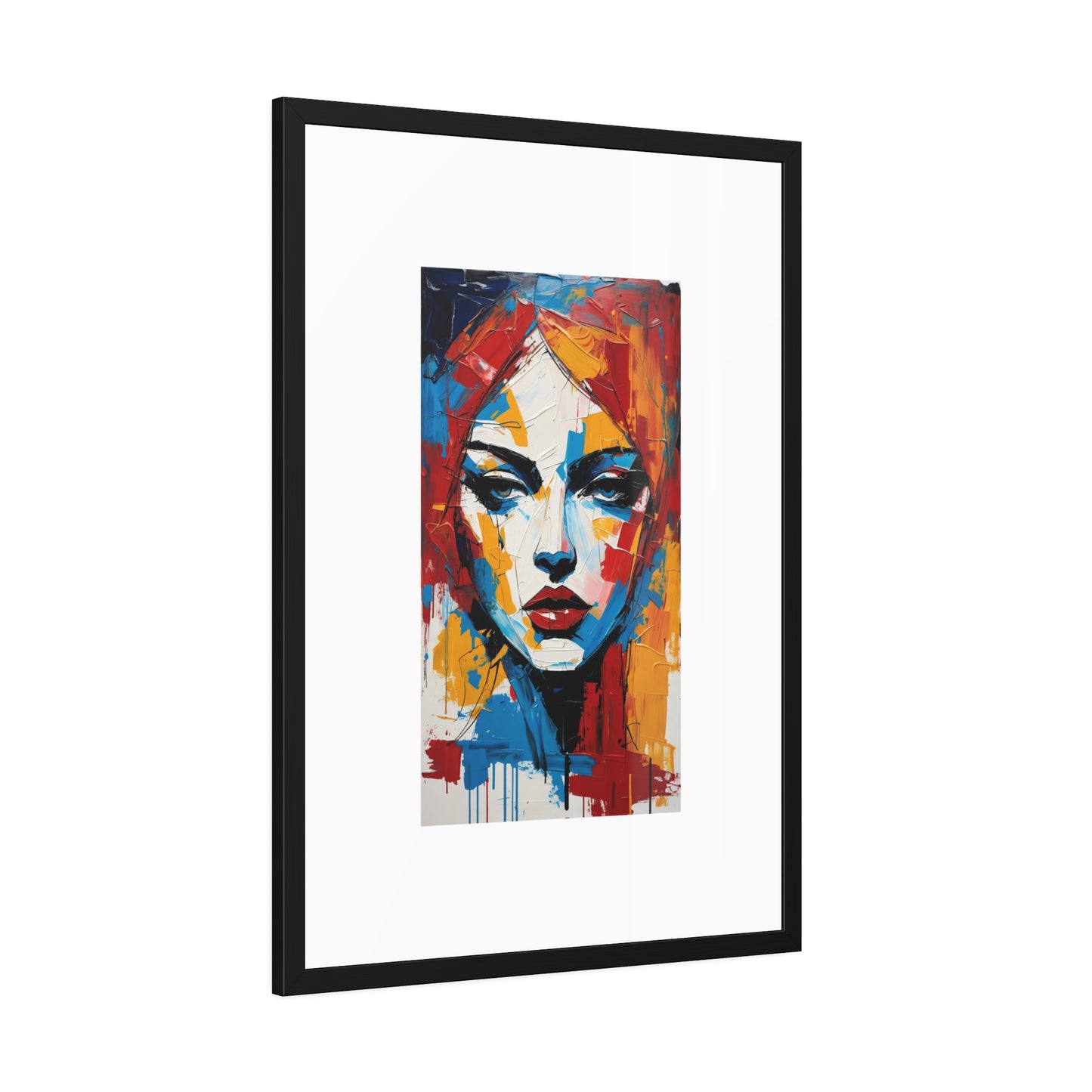 Framed Abstract Portrait of a Woman Print