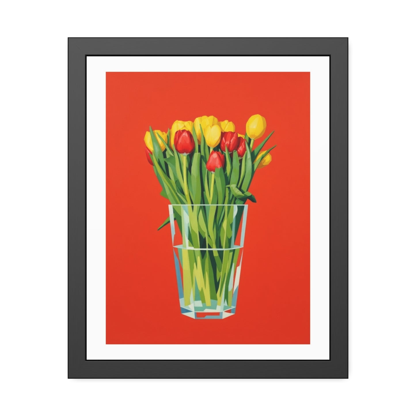 Tulip Bouquet Framed Poster — Bright Floral Wall Art