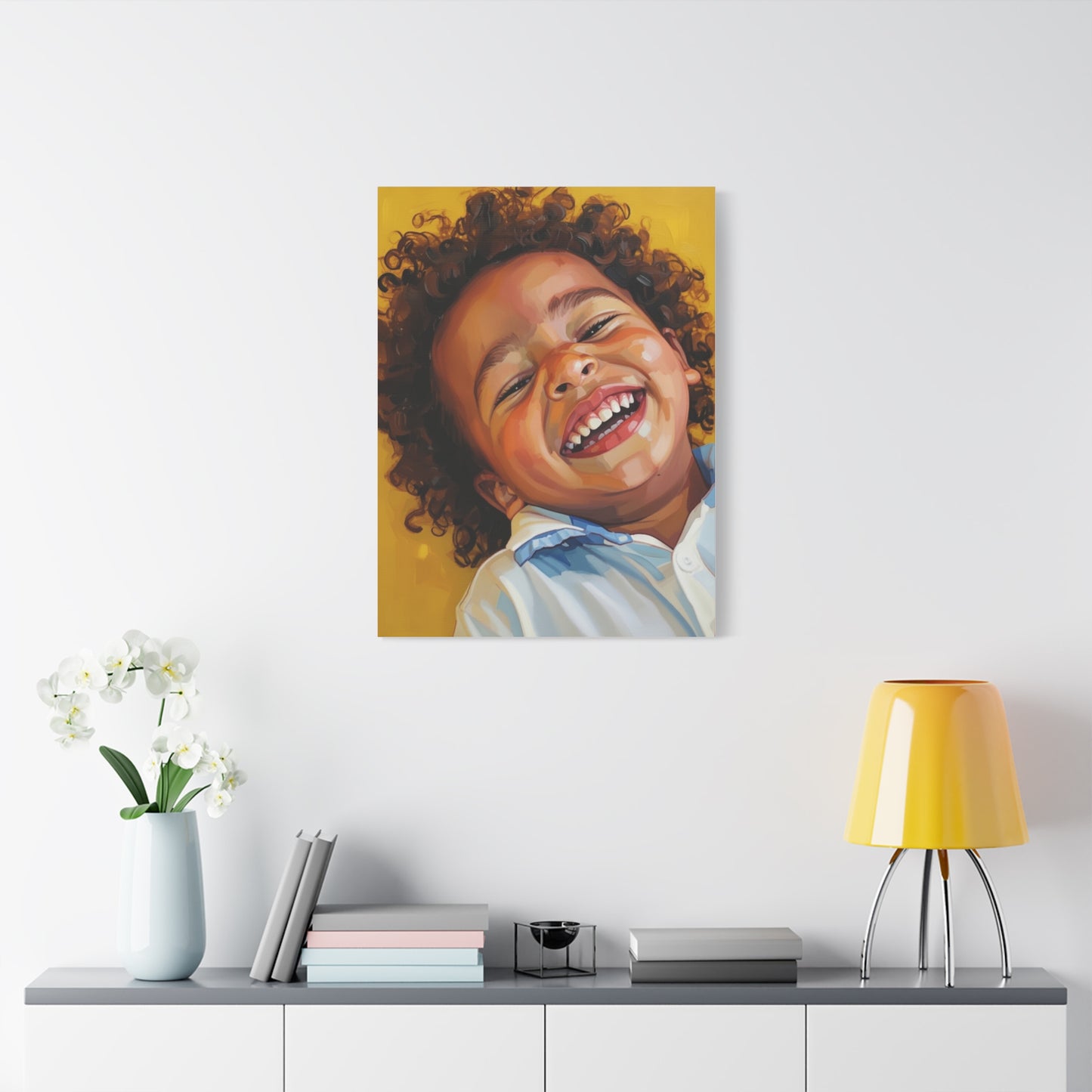 Joyful Child Portrait Canvas - Matte Stretched Wall Art