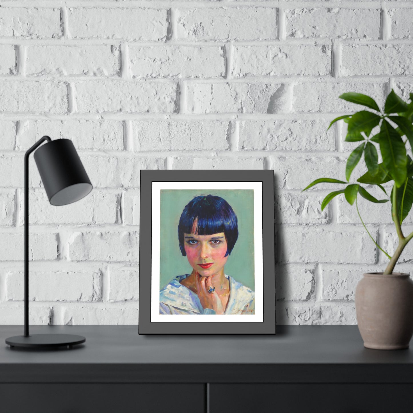 Vintage Portrait Framed Poster — 1920s Flapper Art Print