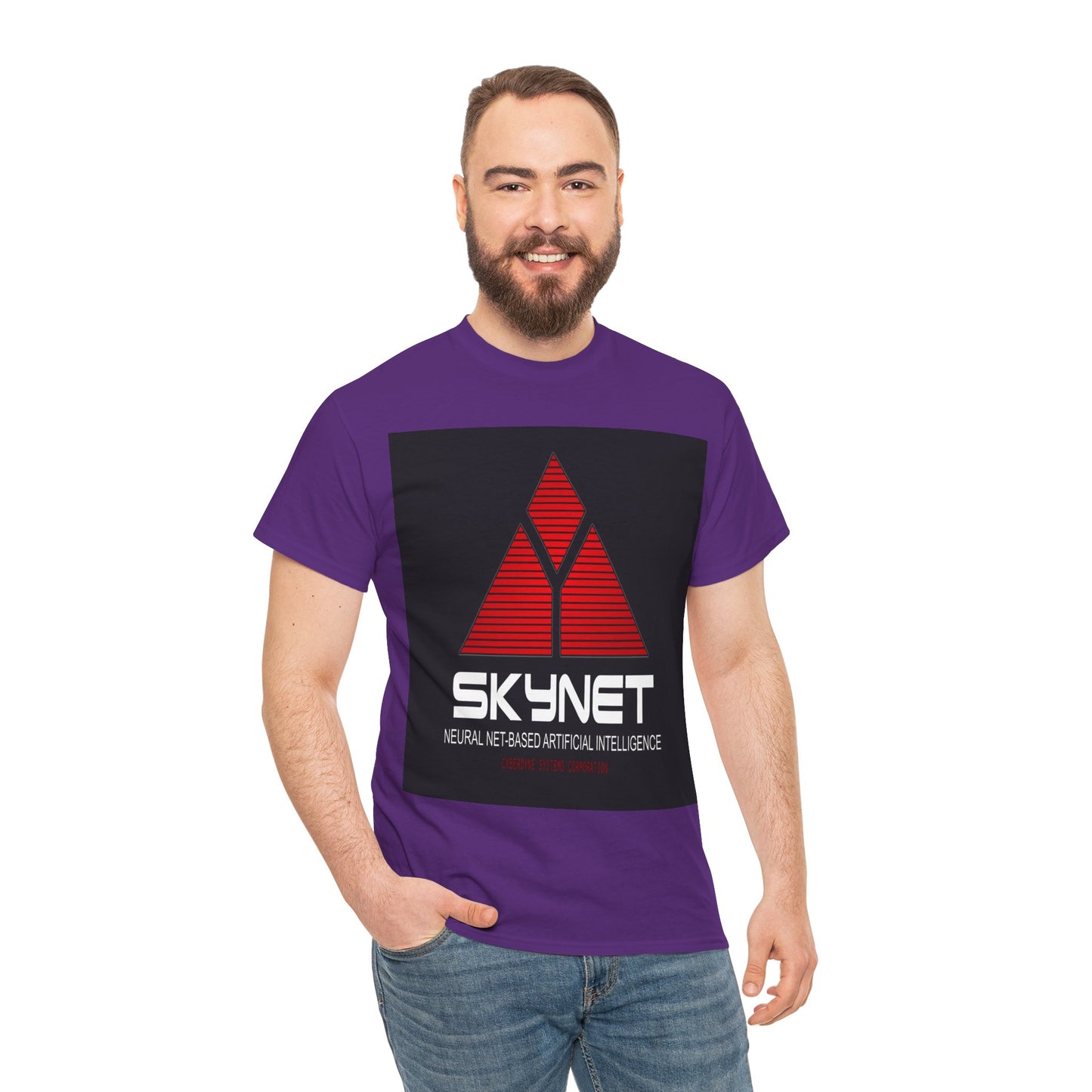 Skynet Logo Tee — Retro Red AI Graphic T-Shirt