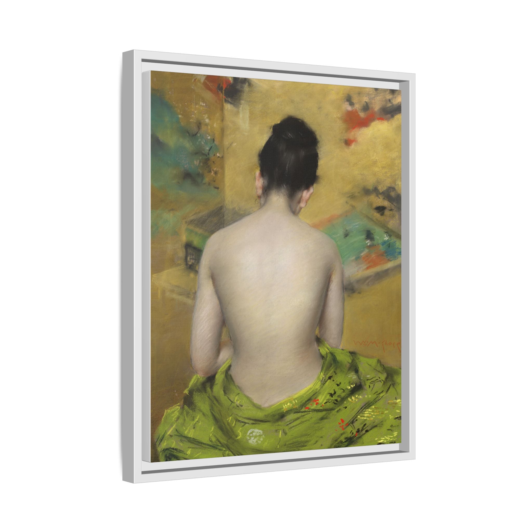 Study of Flesh Color and Gold by William Merritt Chase Framed Matte Canvas Art