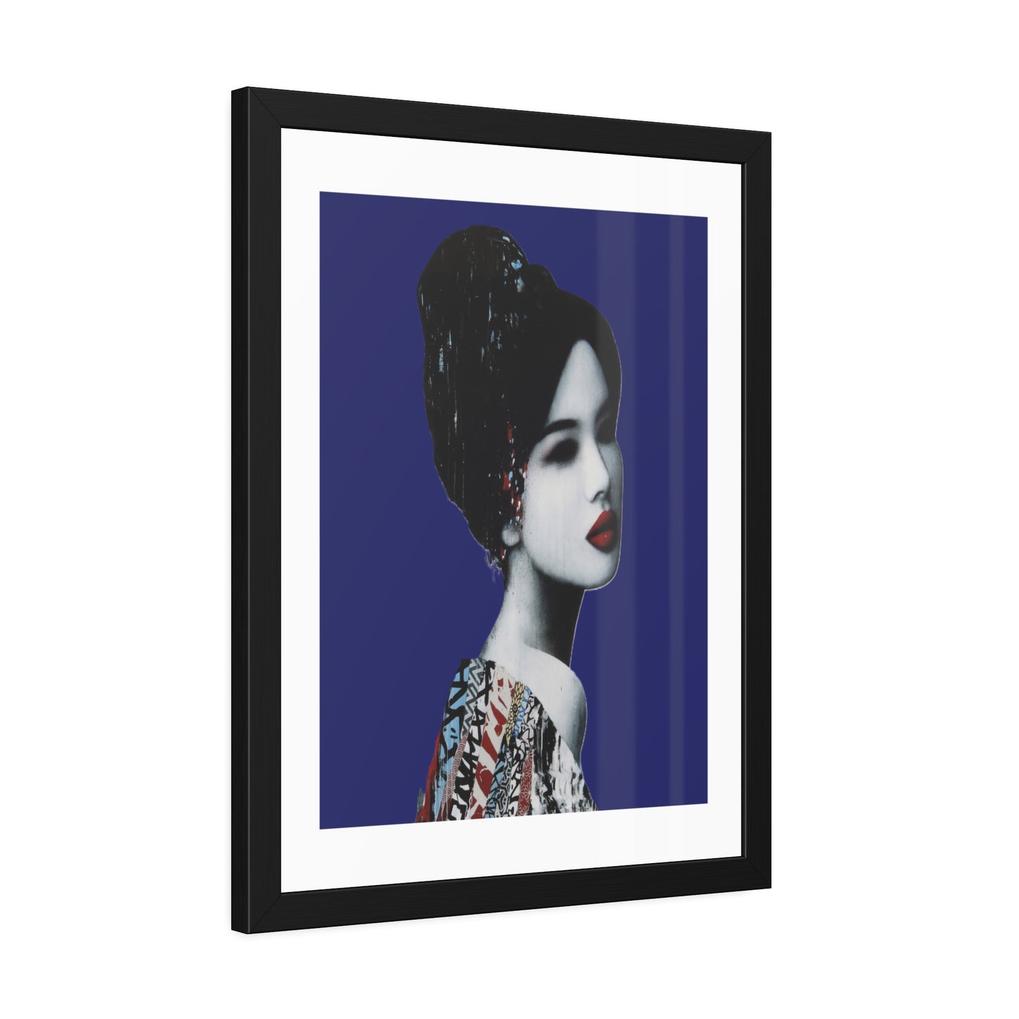 Geisha Portrait - Framed Paper Posters