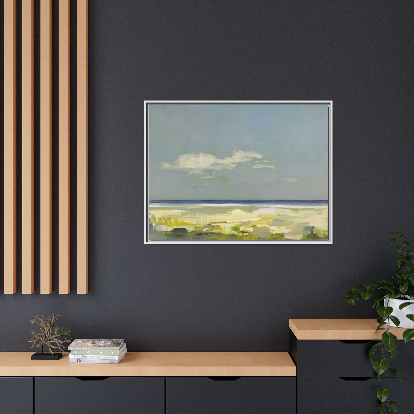 Coastal Calm Matte Canvas Framed Wall Art