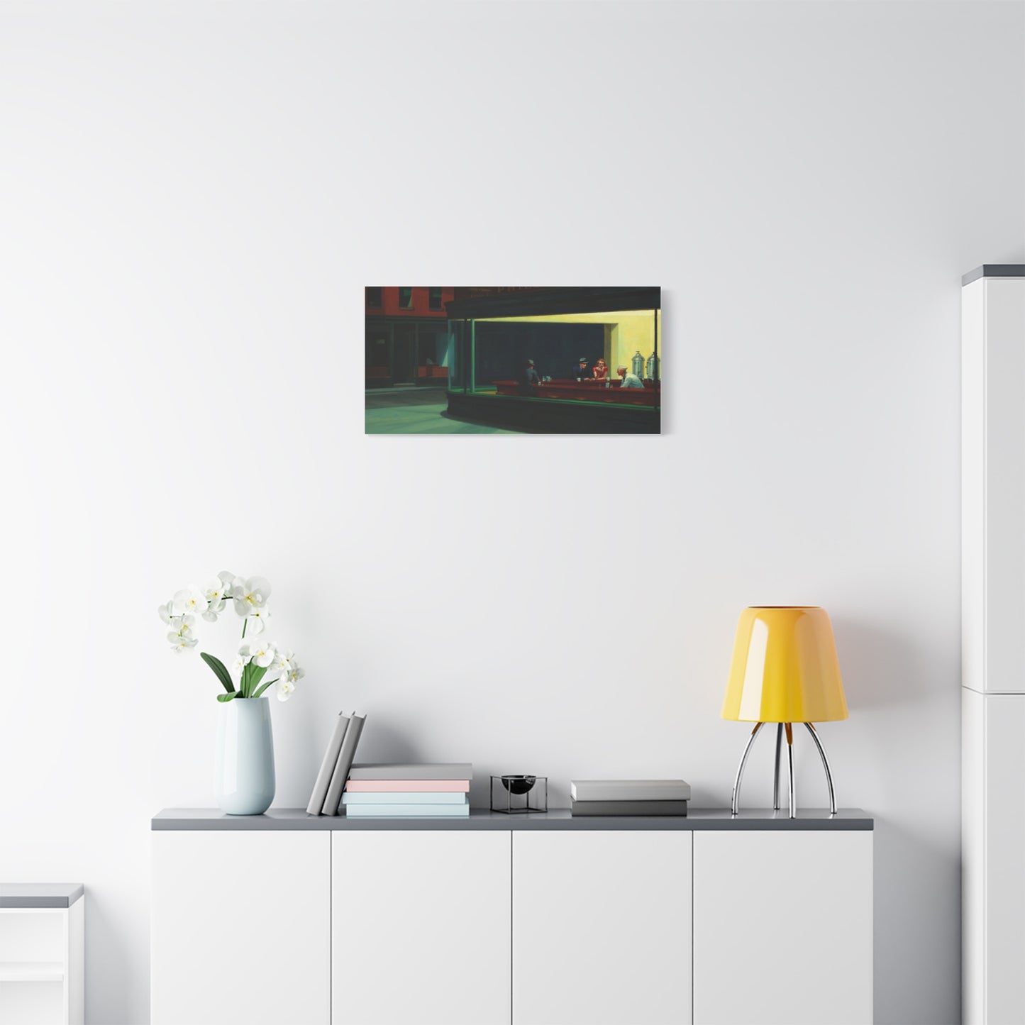 Nighthawks by Edward Hopper Matte Stretched Canvas Wall Art Print