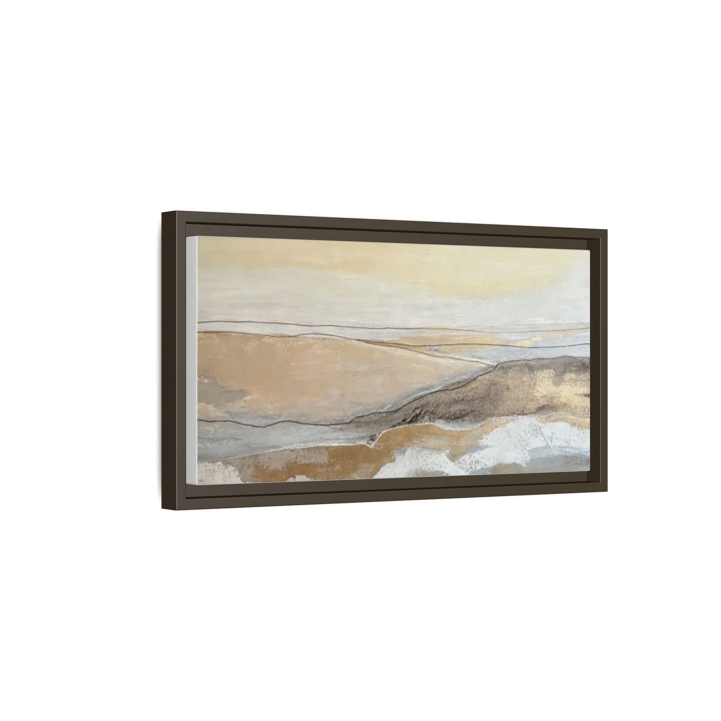 Framed Abstract Coastal Landscape Matte Canvas Wall Art