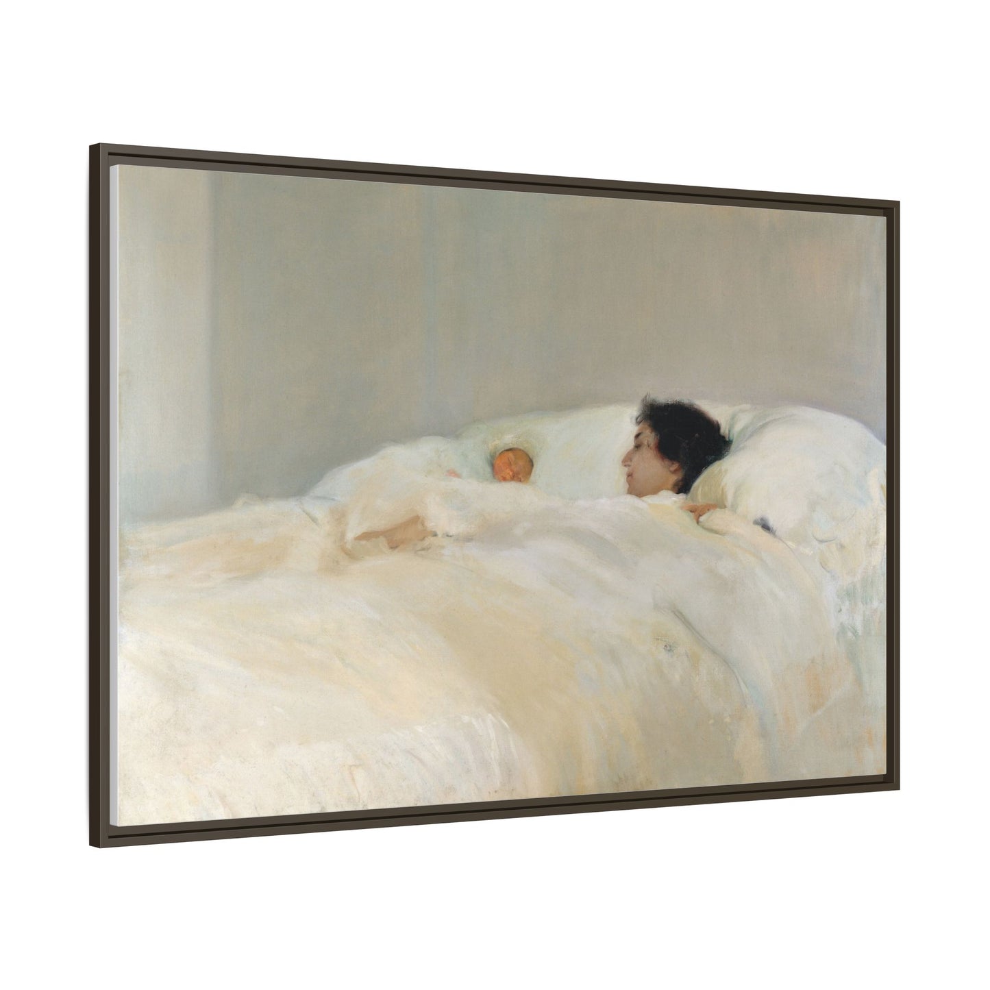 Mother by Joaquin Sorolla y Bastida Framed Matte Canvas Wall Art Print