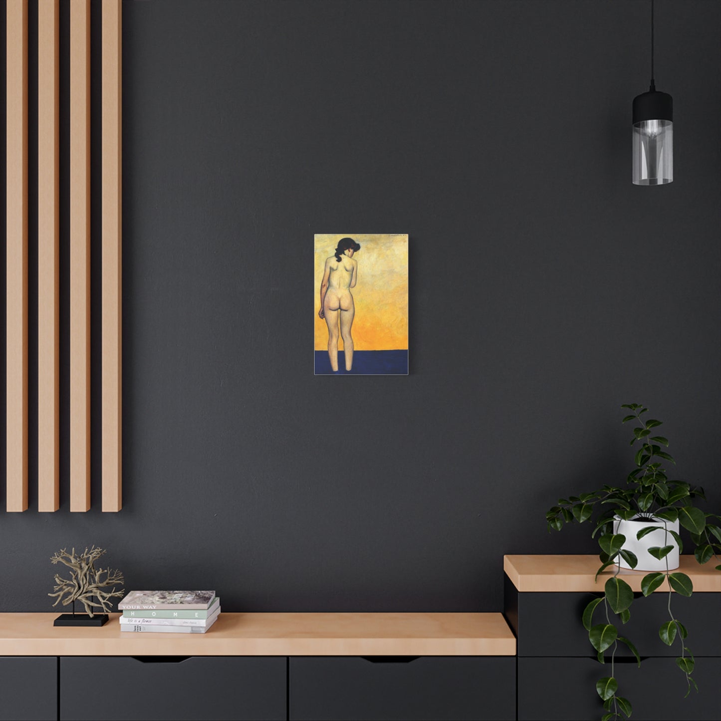 Adolescente entrant dans l'eau by Félix Vallotton  Matte Stretched Wall Art Print