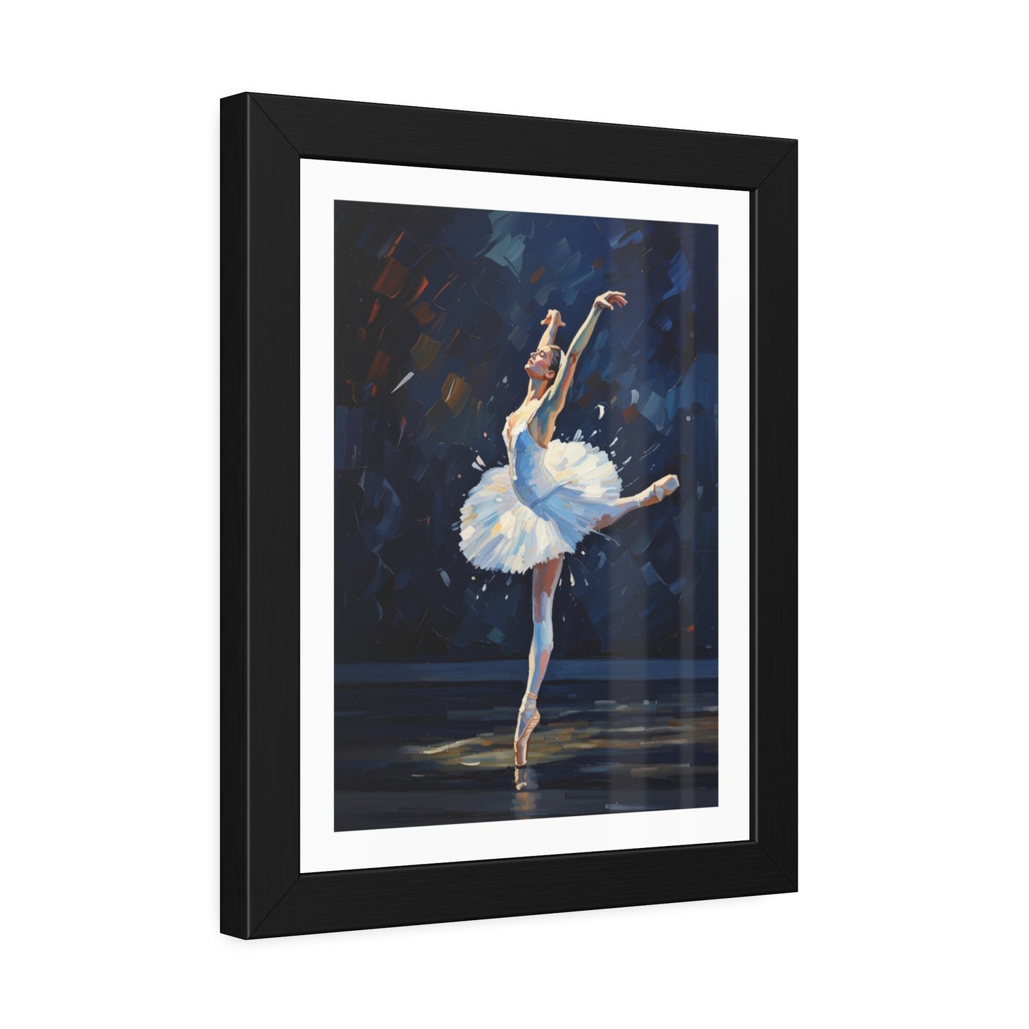 Ballet Dancer Framed Poster — Elegant Prima Ballerina Wall Art