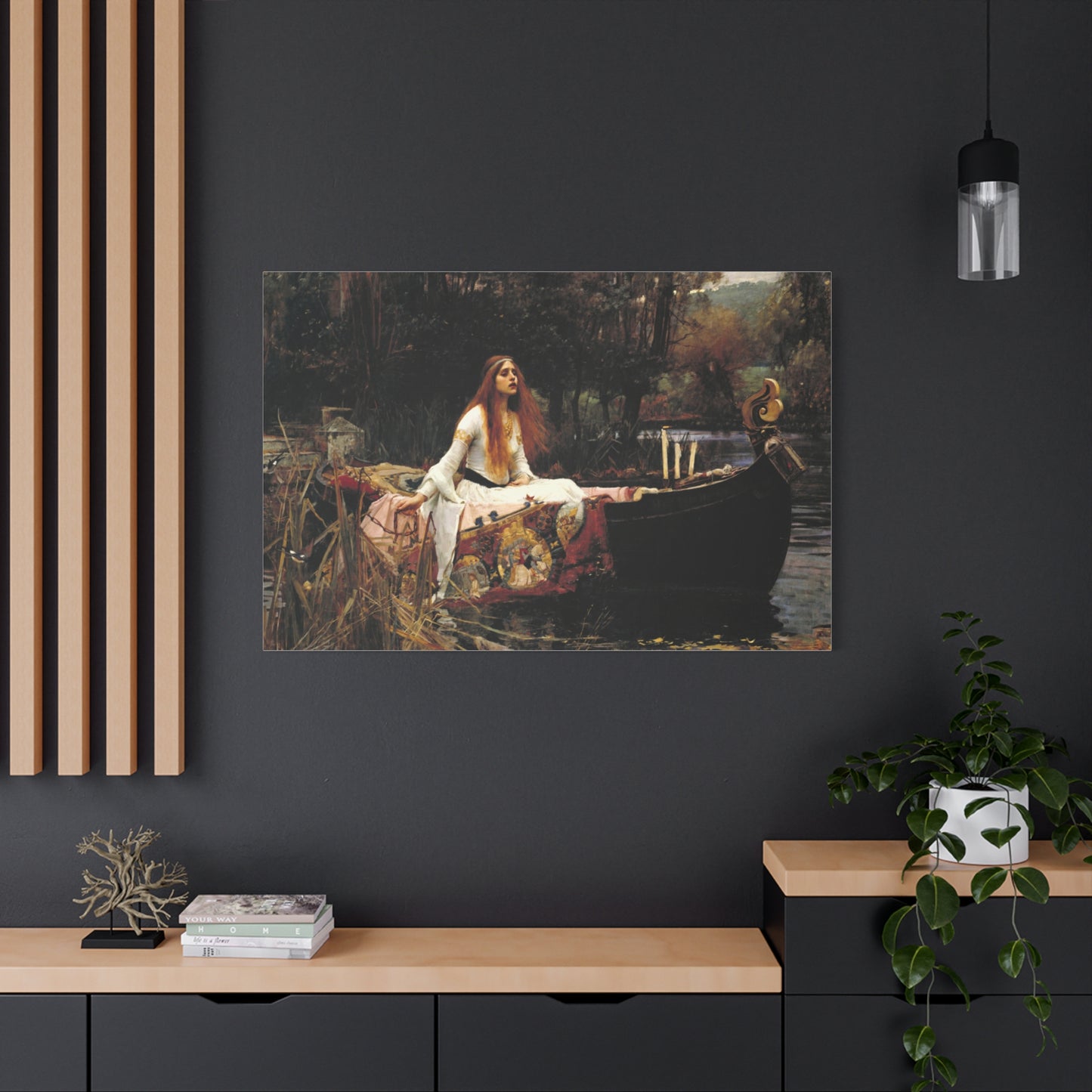 The Lady of Shalott by John William Waterhouse Matte Canvas Wall Art Print