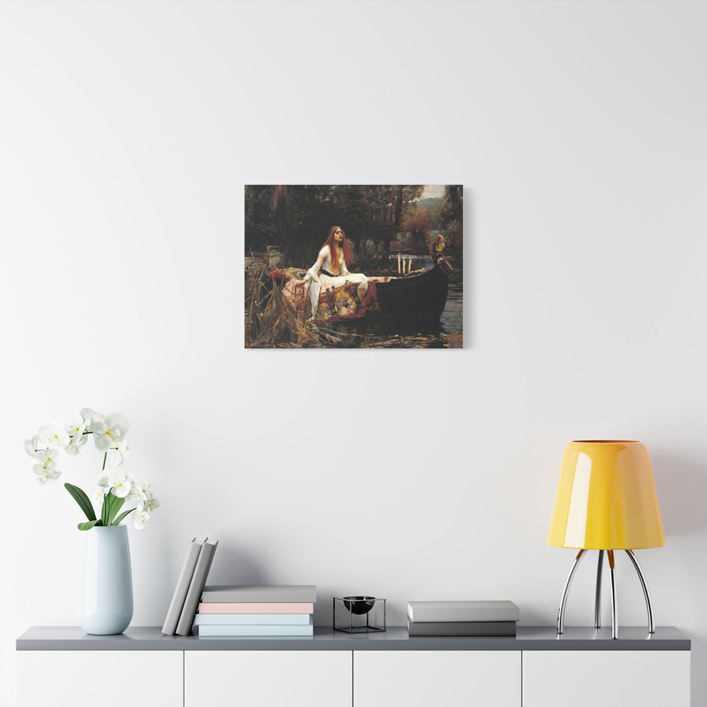 The Lady of Shalott by John William Waterhouse Matte Canvas Wall Art Print