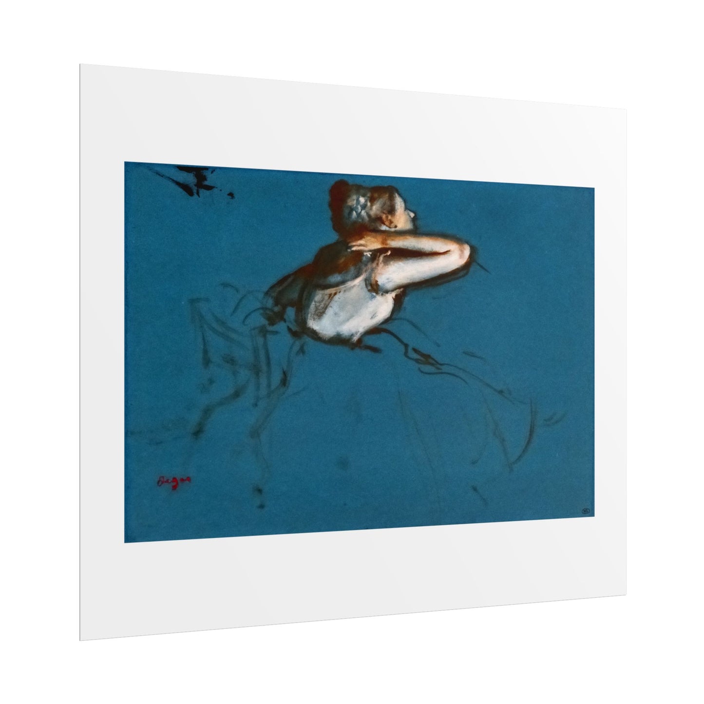 Blue Ballerina by Edgar Degas Wall Art Print