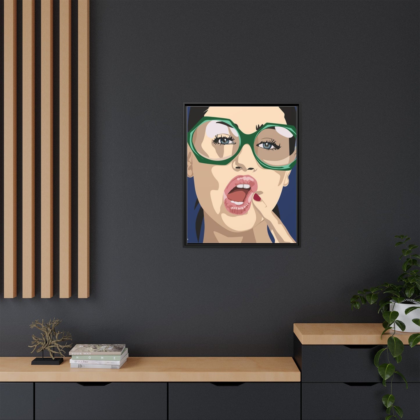 Vivid 2 by Orit Fuchs Matte Canvas Framed Wall Art