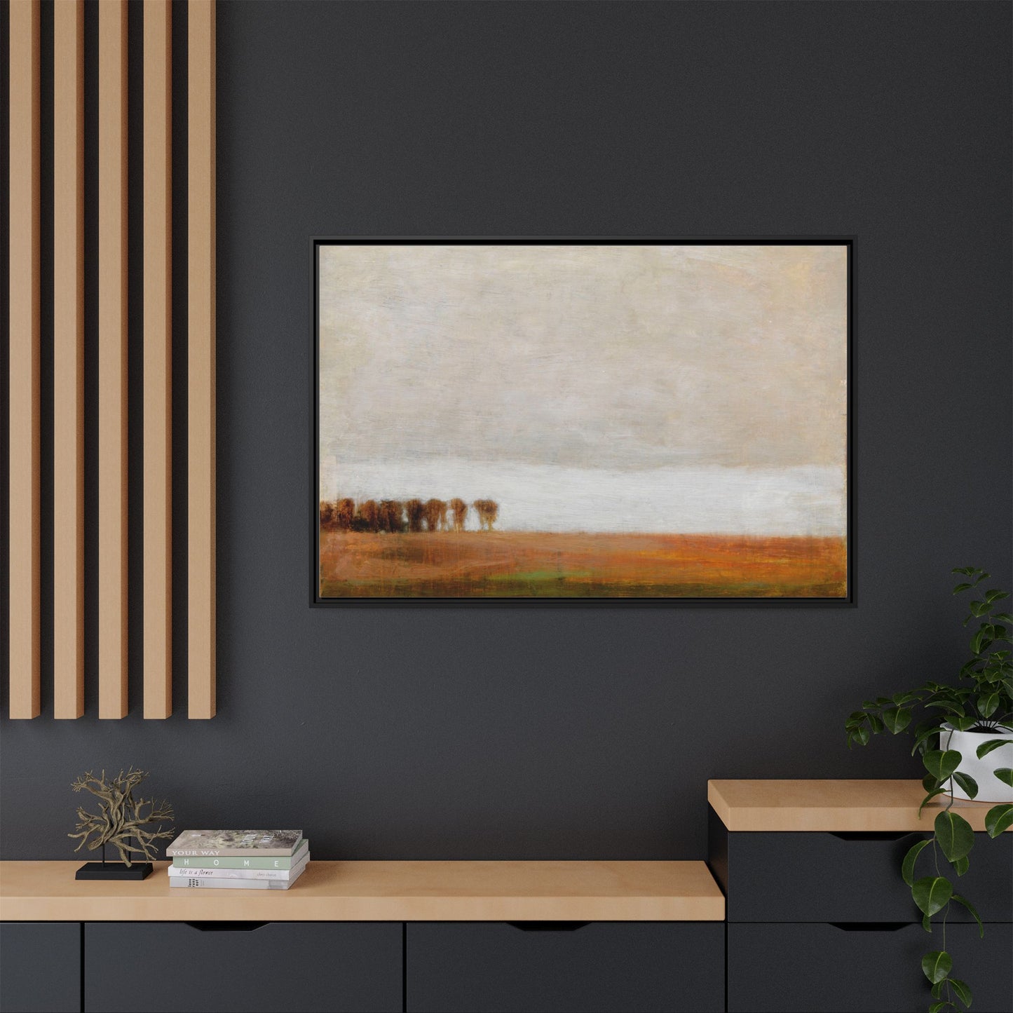 View of Jaegersborg Allé, North of Copenhagen by Vilhelm Hammershøi Framed Matte Canvas Wall Art Print