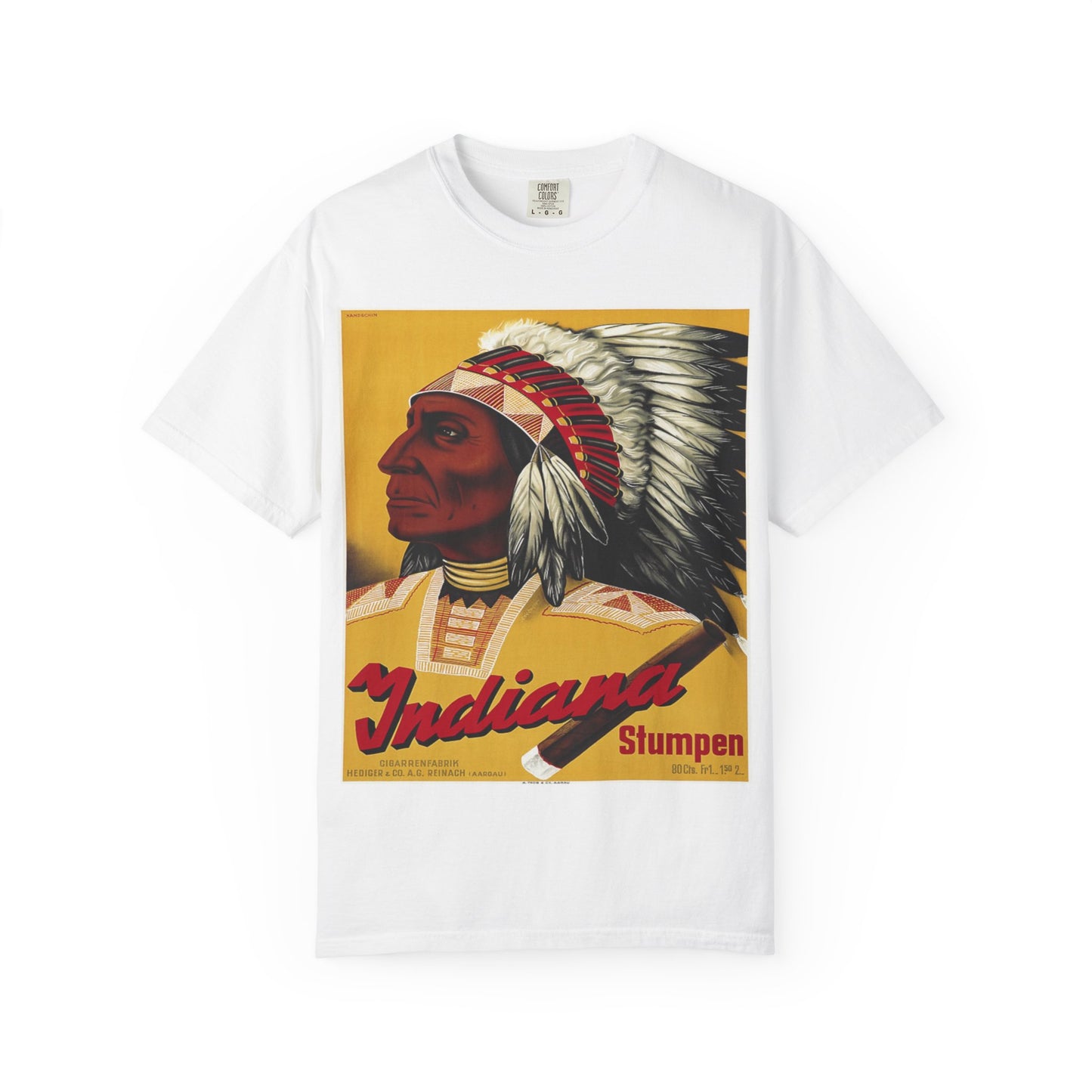 T-Shirt — Retro 'Indiana' Native Chief Vintage Poster Design