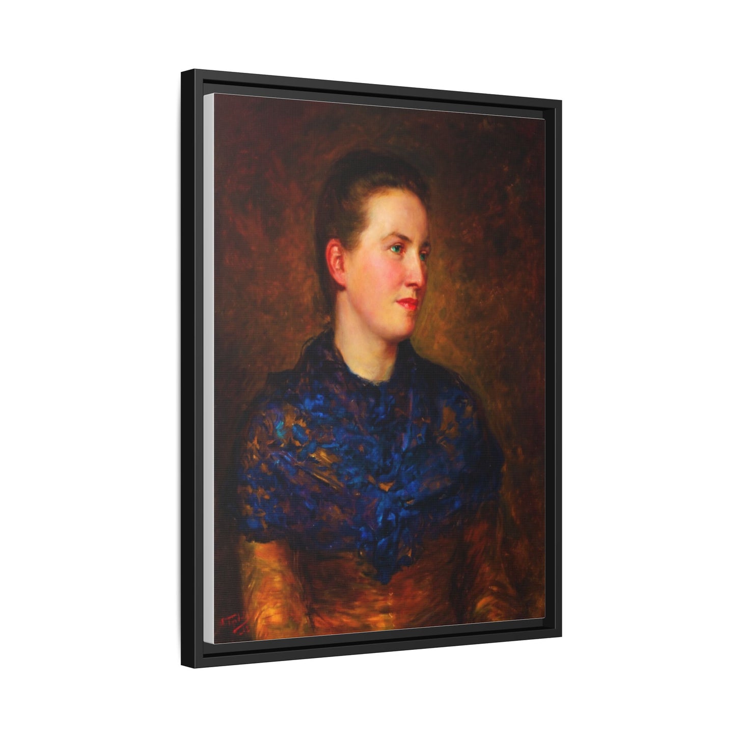 Framed Matte Canvas Portrait Print — Classic Victorian Woman Wall Art