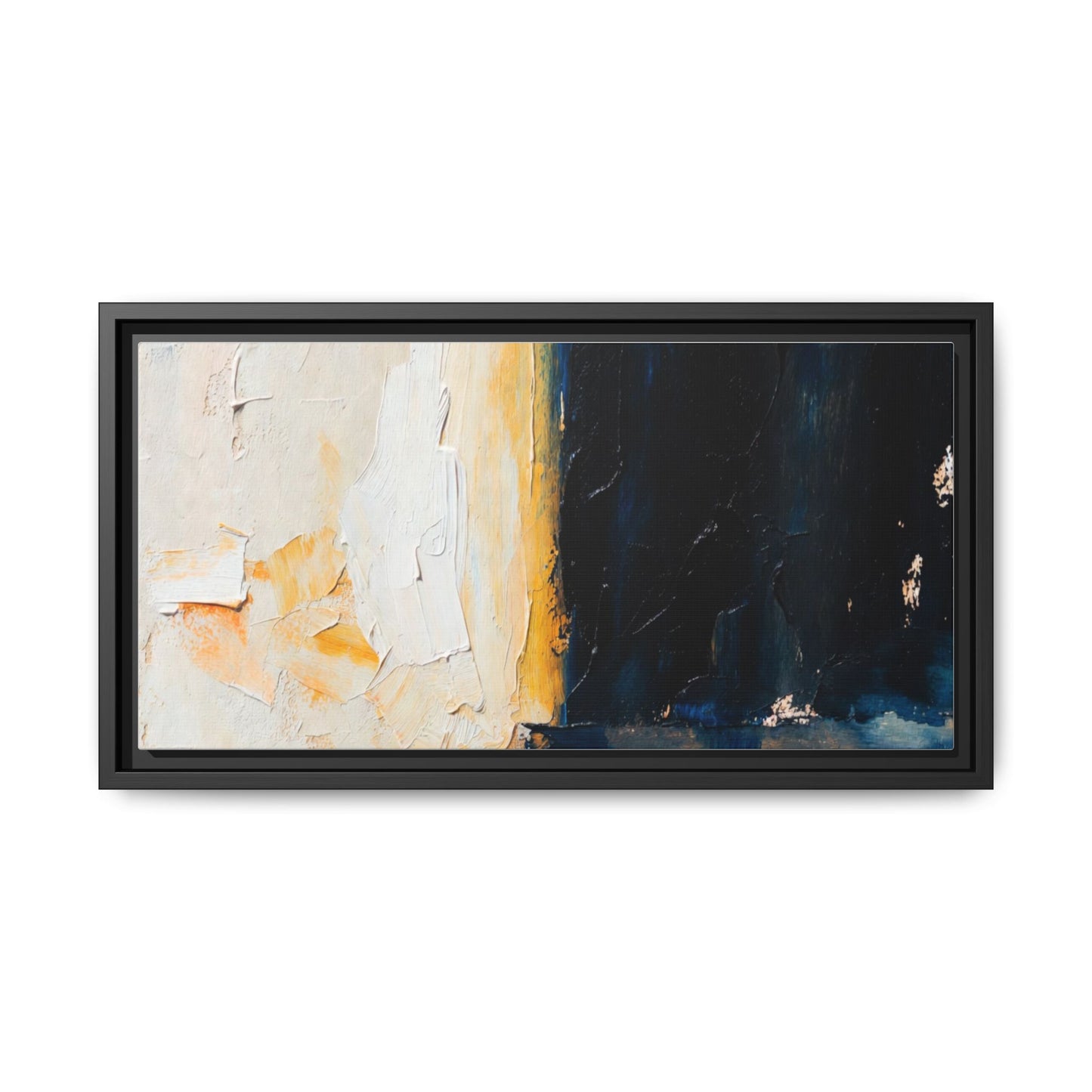 Abstract Coastal Texture Framed Canvas Art — Matte Multi-Color Wall Print