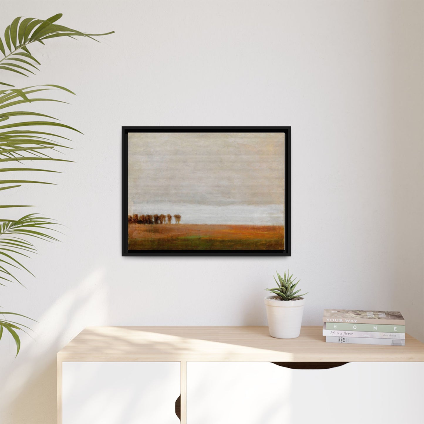 View of Jaegersborg Allé, North of Copenhagen by Vilhelm Hammershøi Framed Matte Canvas Wall Art Print