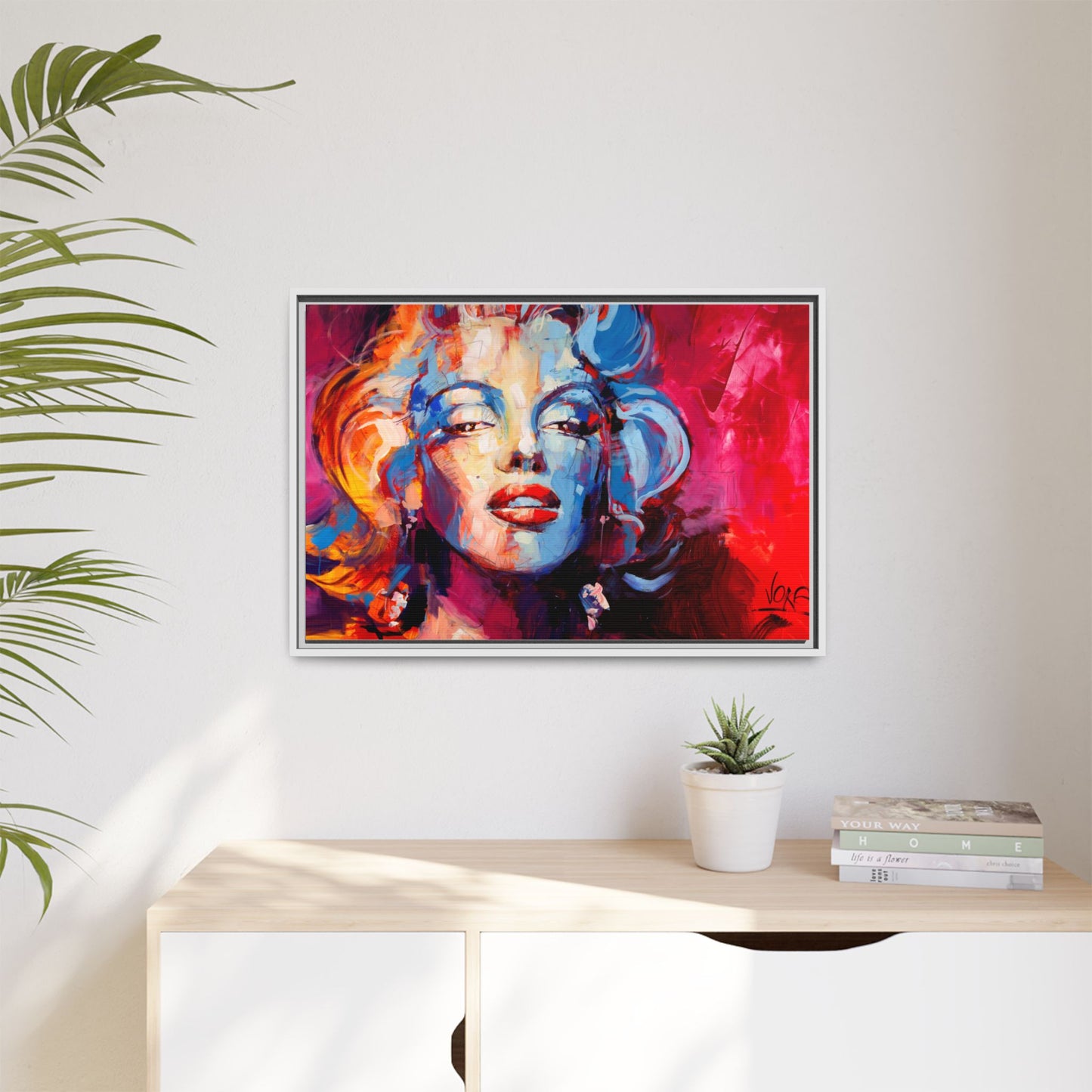 Marilyn Monroe attributed to Voke Matte Canvas Framed Wall Art