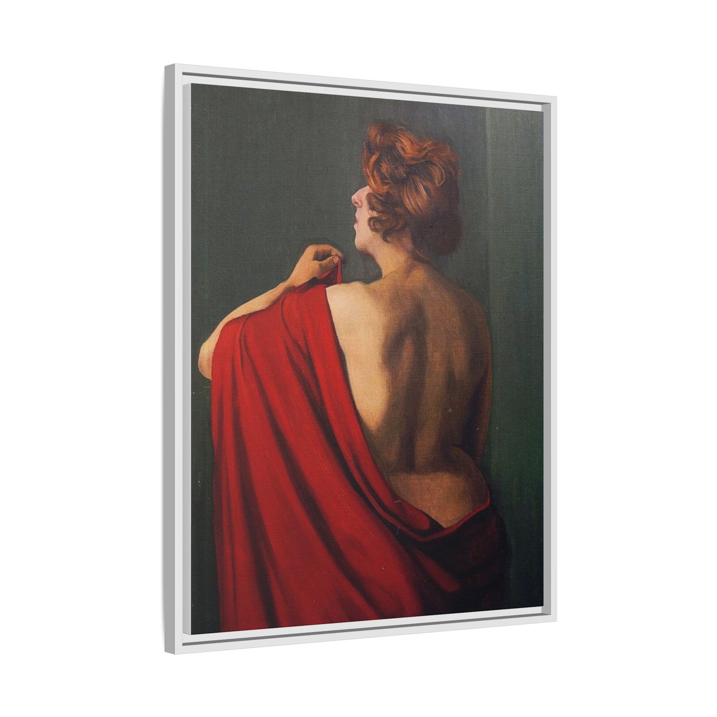 Femme au châle rouge by Félix Vallotton Framed Matte Canvas Wall Art Print