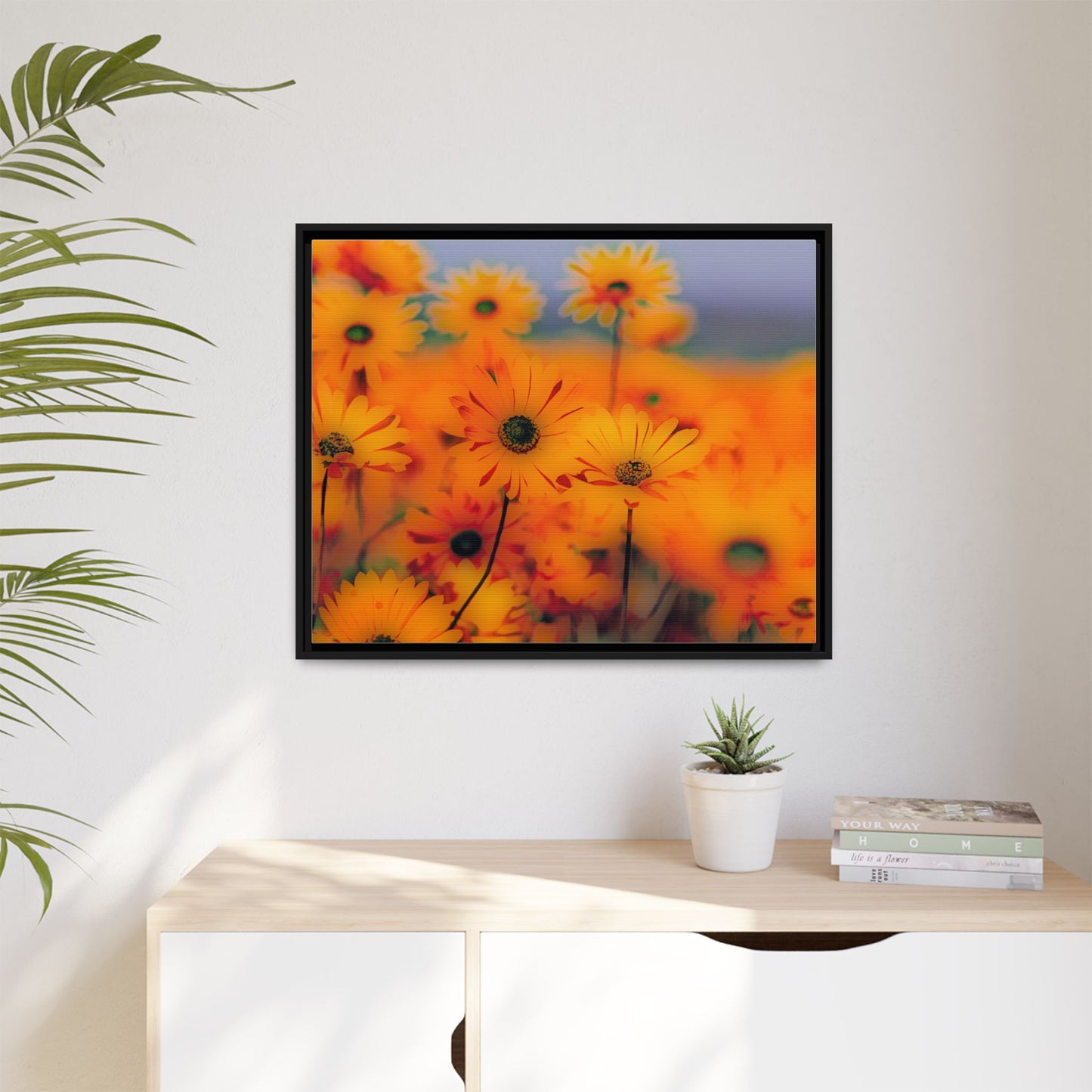 Bee Garden by Norman Barrett Framed Matte Canvas Wall Art Print