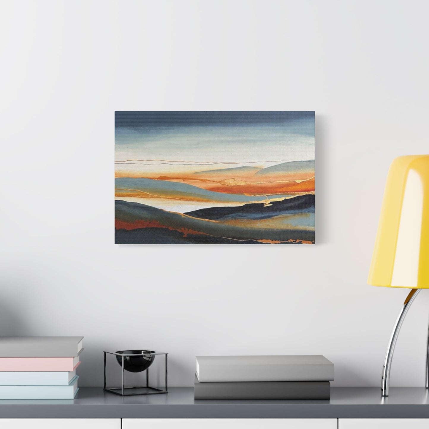 Abstract Coastal Sunset Canvas Print — Matte Stretched Wall Art