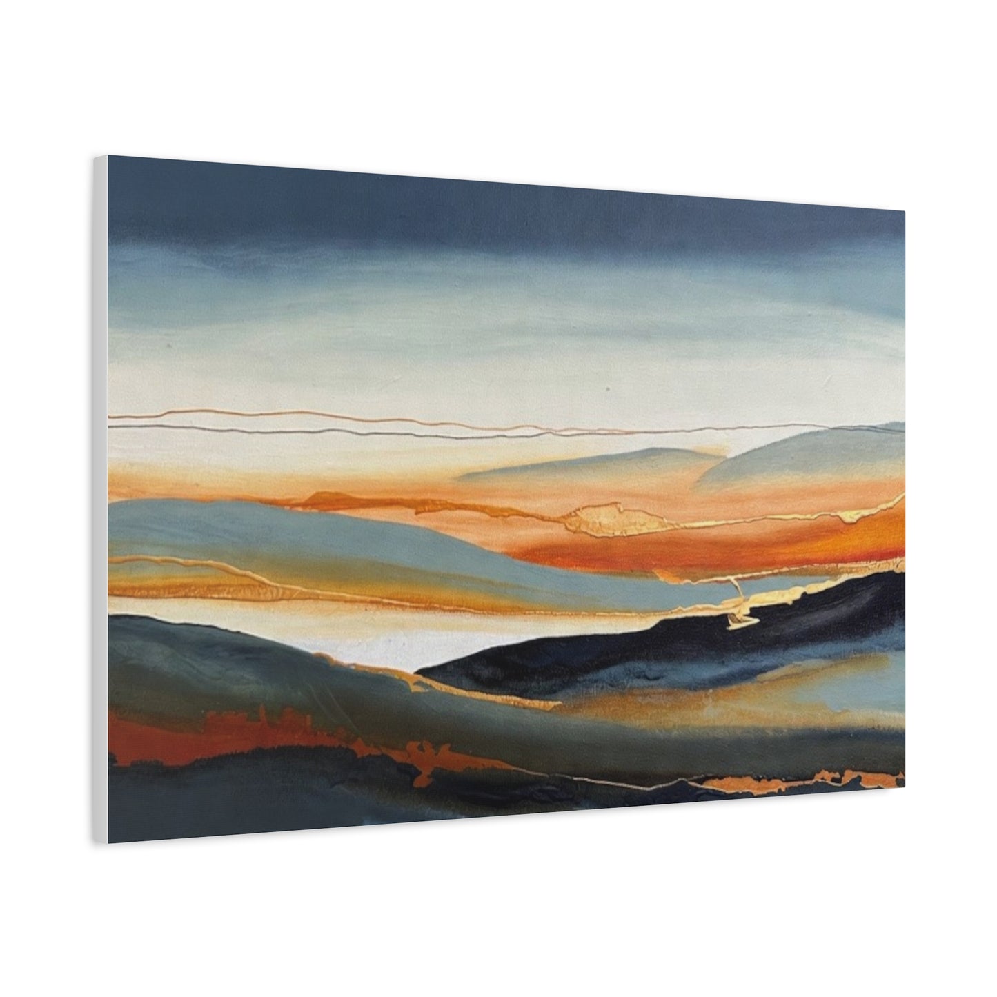 Abstract Coastal Sunset Canvas Print — Matte Stretched Wall Art