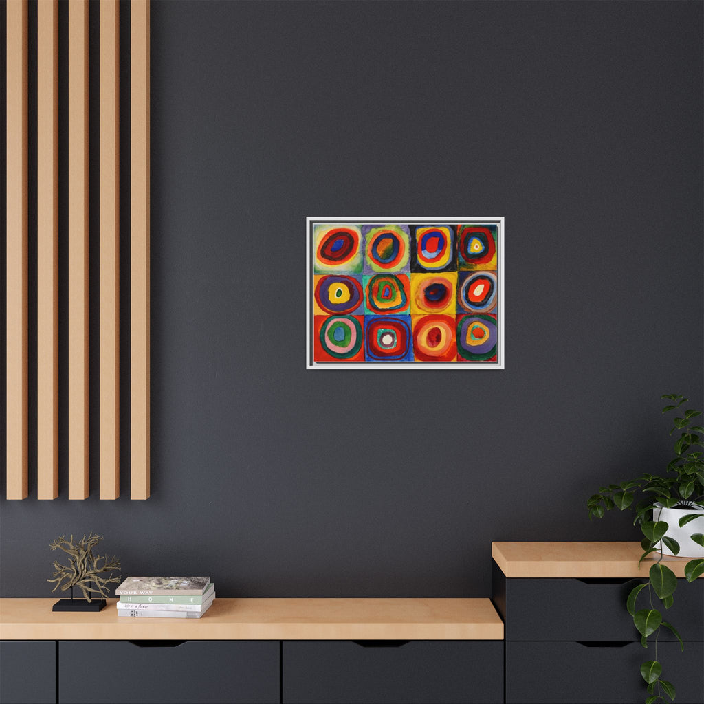 Colour Study, Squares with Concentric Circles by Vassily Kandinsky Framed Abstract Canvas Print