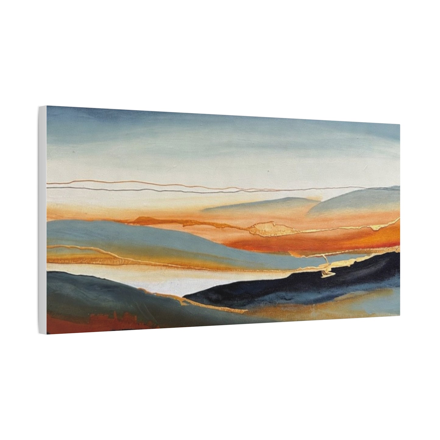 Abstract Coastal Sunset Canvas Print — Matte Stretched Wall Art