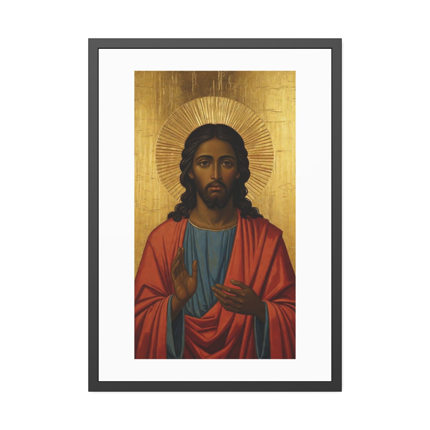 Religious Art Poster — Icon of Christ Framed Paper Print
