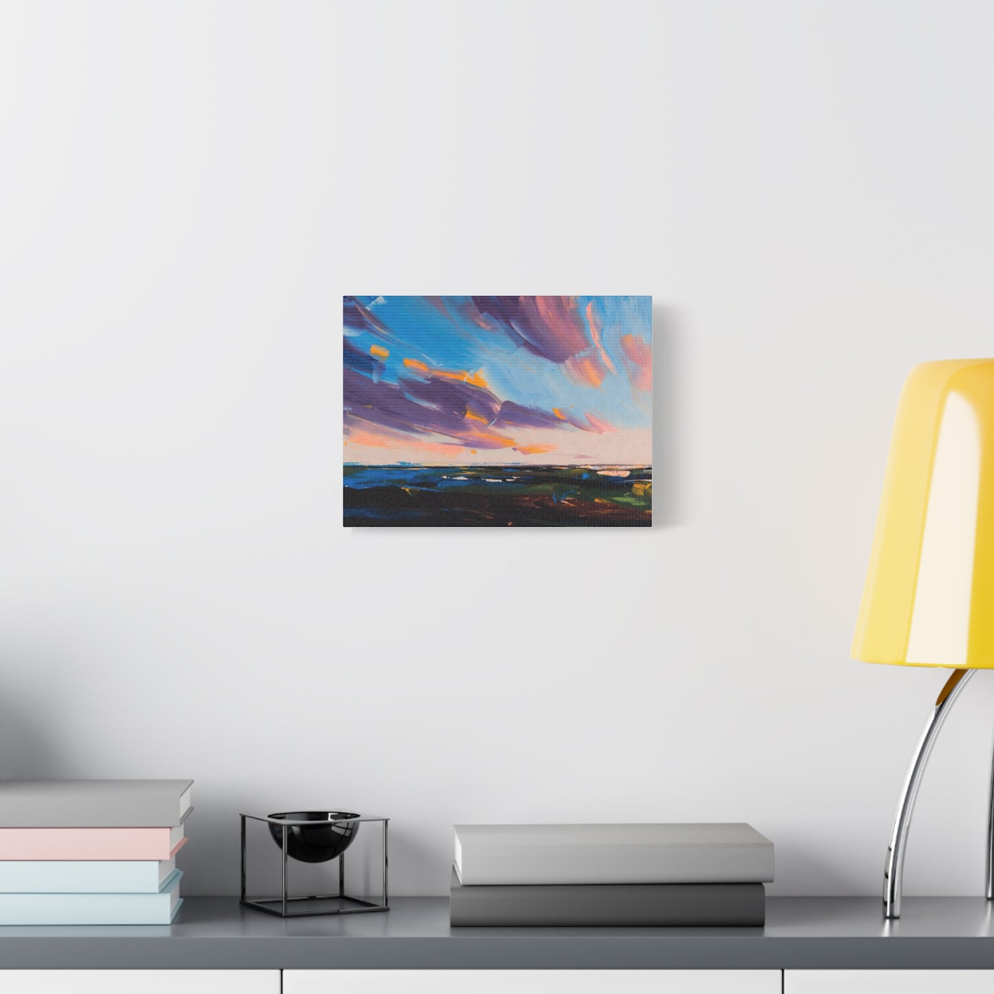 Abstract Coastal Sunset Canvas Print — Matte Stretched Wall Art