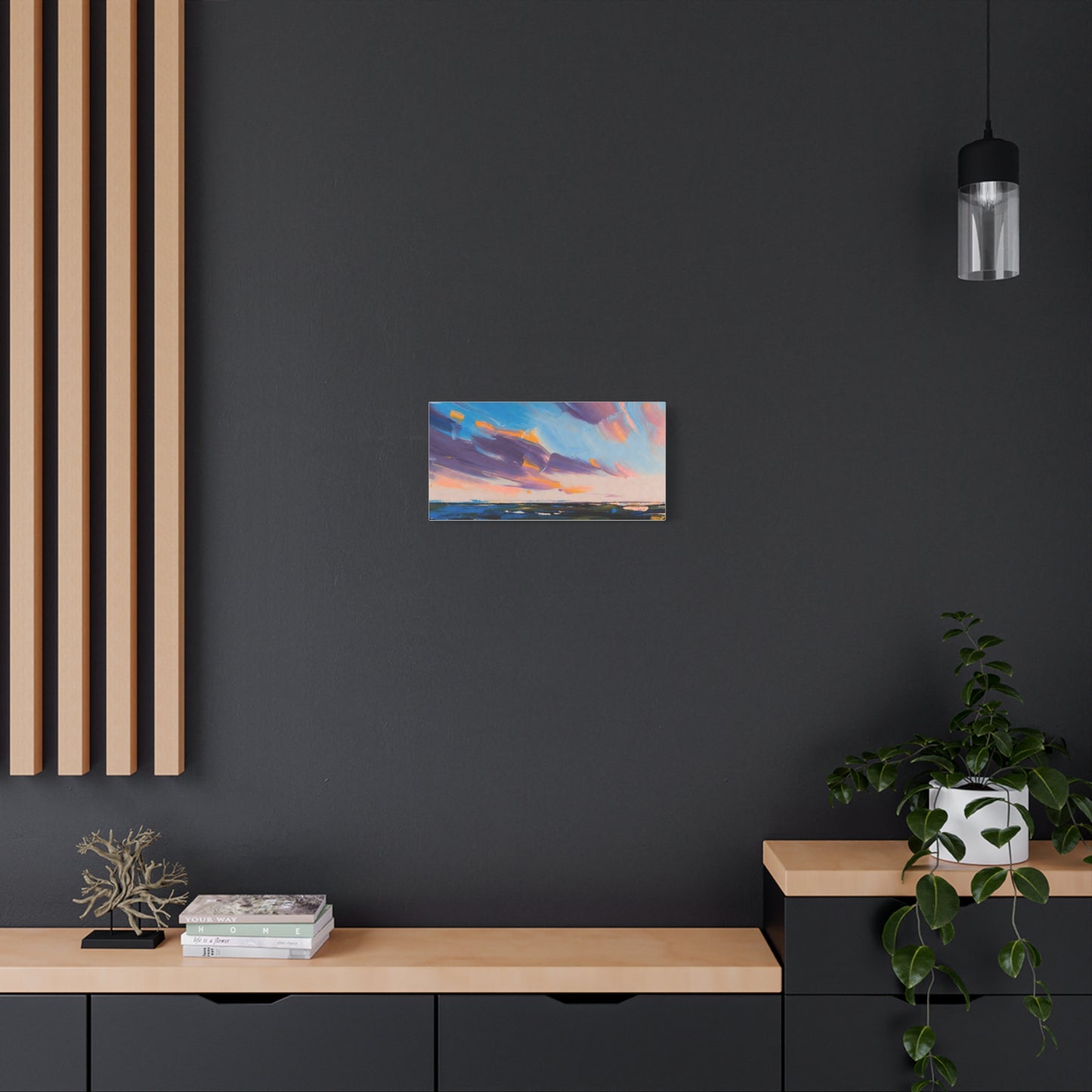 Abstract Coastal Sunset Canvas Print — Matte Stretched Wall Art
